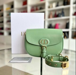 Dior Bobby Medium Lambskin Green Avocado GHW - Luxury Evermore