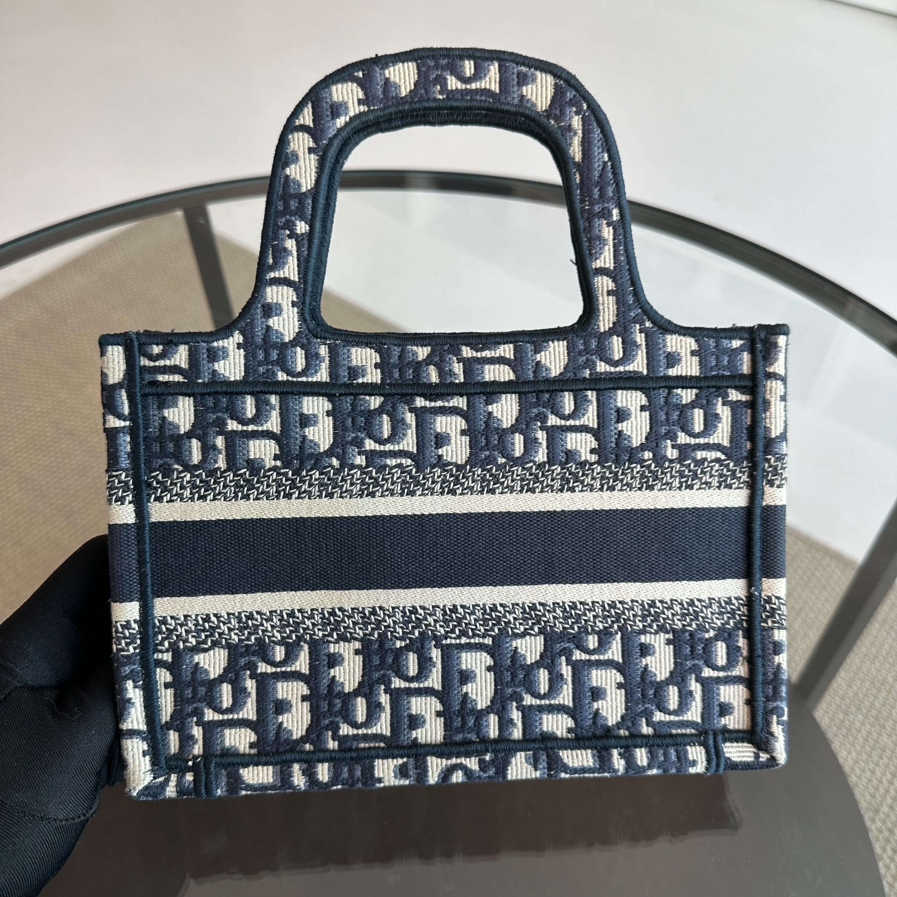 Dior Book Tote Mini Oblique Embroidery Bag - Luxury Evermore