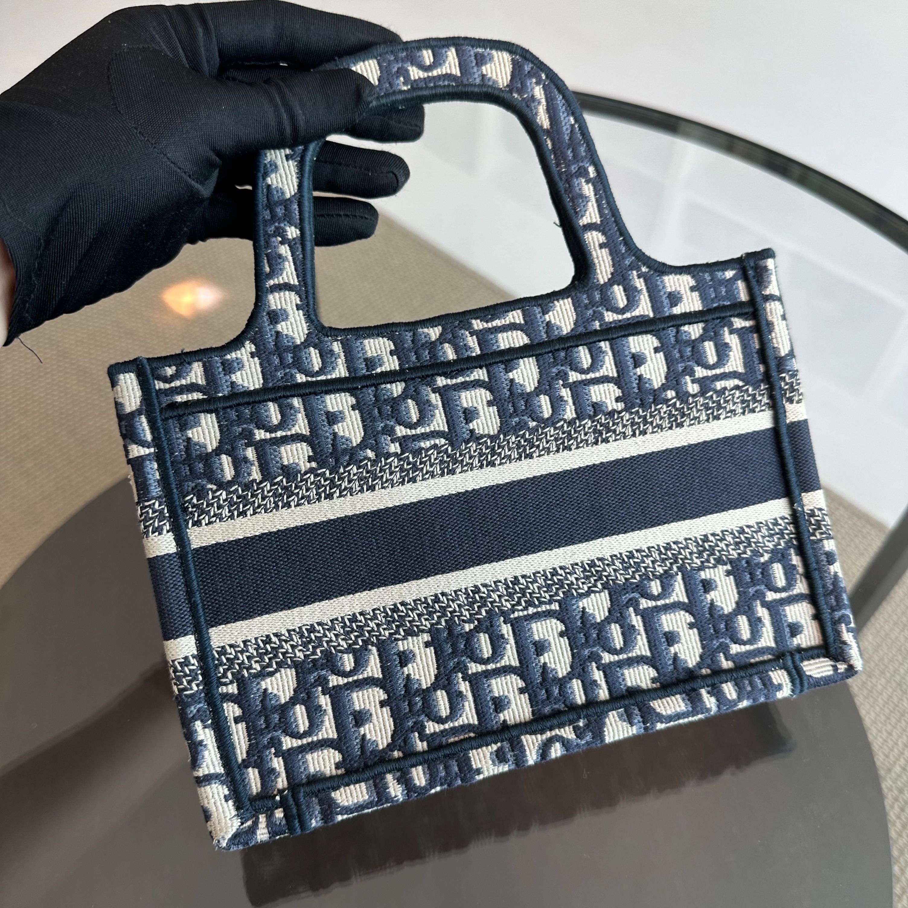 Dior Book Tote Mini Oblique Embroidery Bag - Luxury Evermore