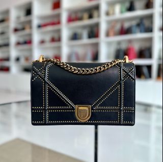 Dior Diorama Medium Calfskin Ama Black GHW - Luxury Evermore