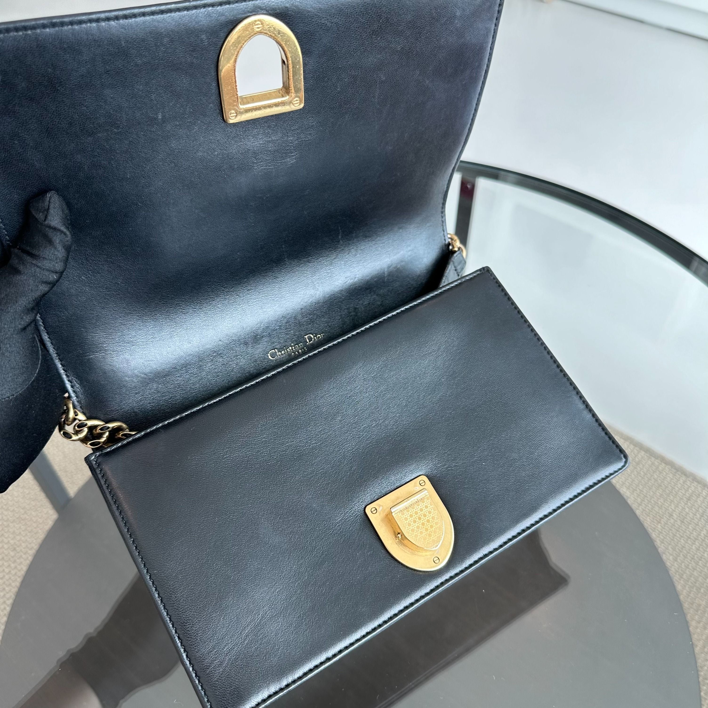 Dior Diorama Medium Calfskin Ama Black GHW - Luxury Evermore