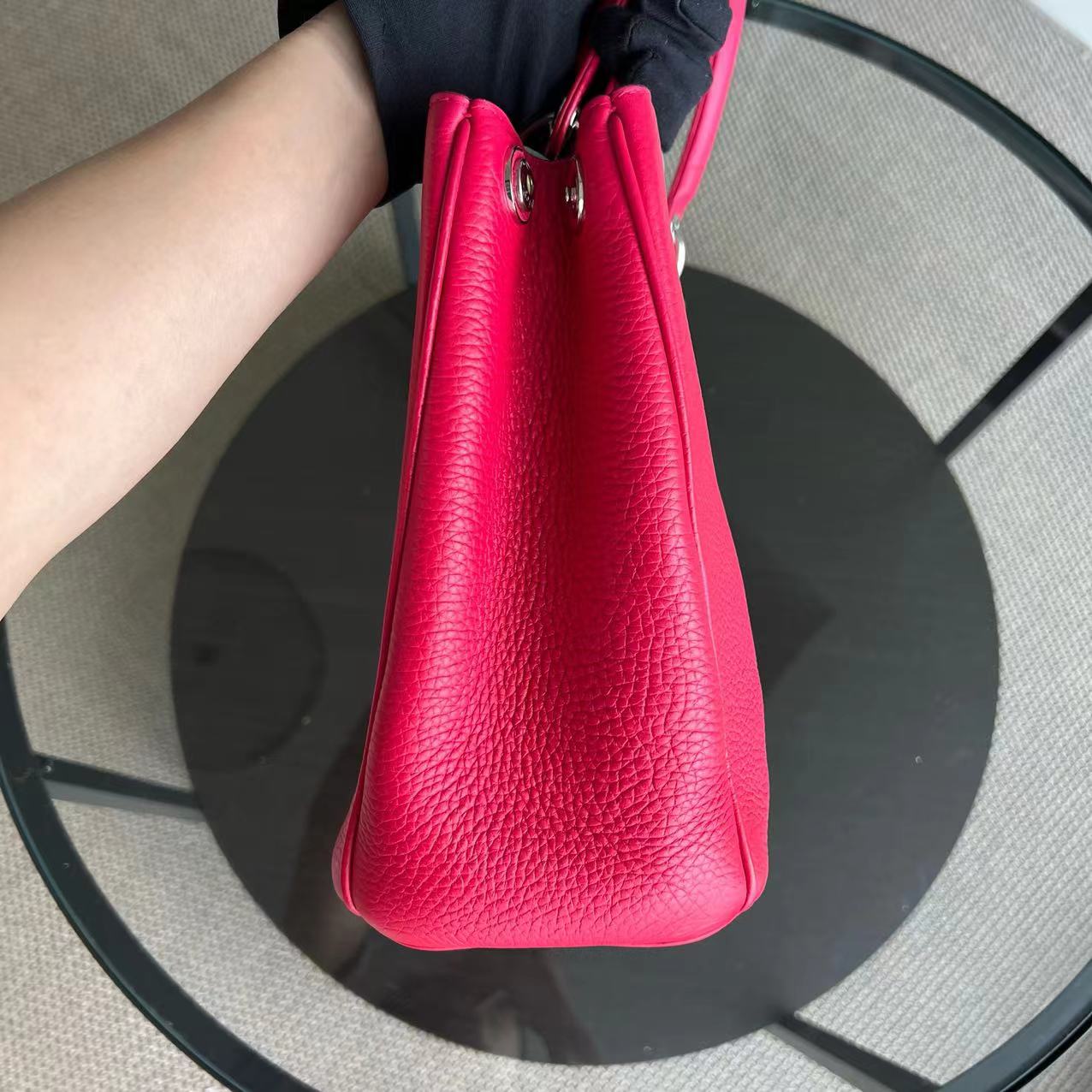 Dior Diorissimo Grained Calfskin Hot Pink Silver Hardware - Luxury Evermore