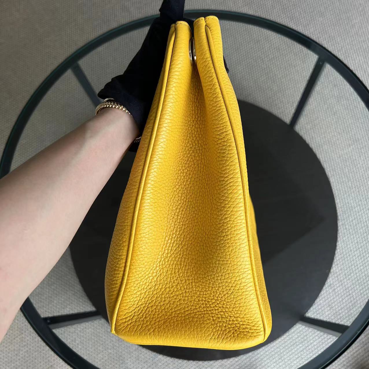 Dior Diorissimo Medium 31CM Grained Calfskin Yellow GHW - Luxury Evermore