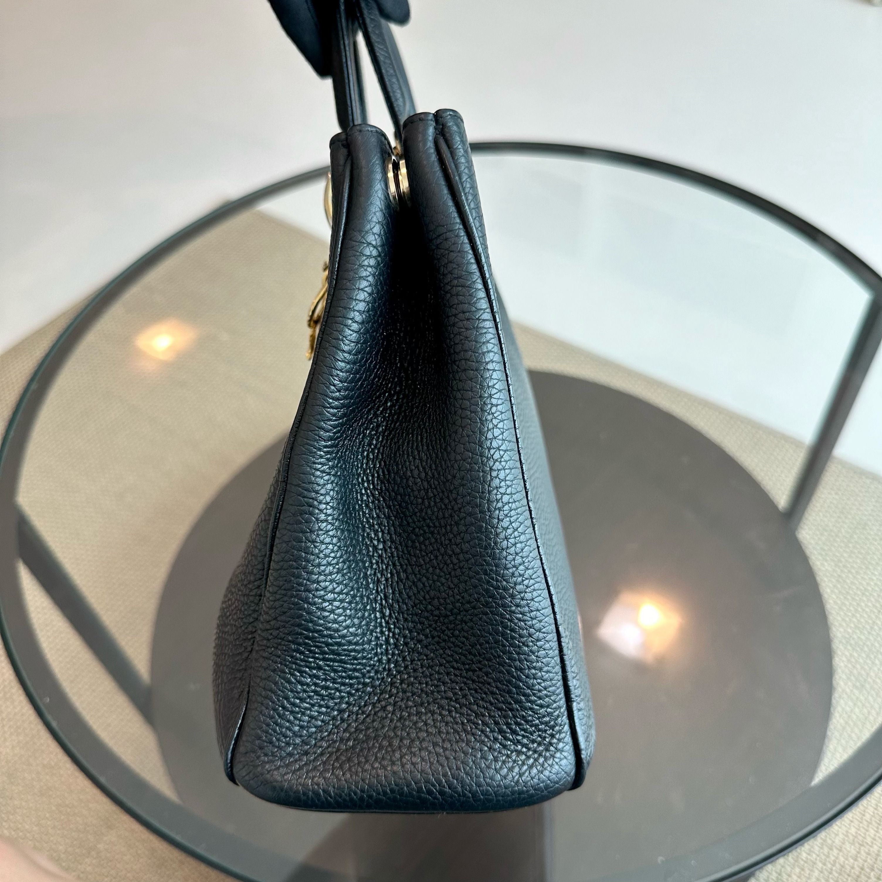 Dior Diorissimo Medium Grained Calfskin Black GHW - Luxury Evermore