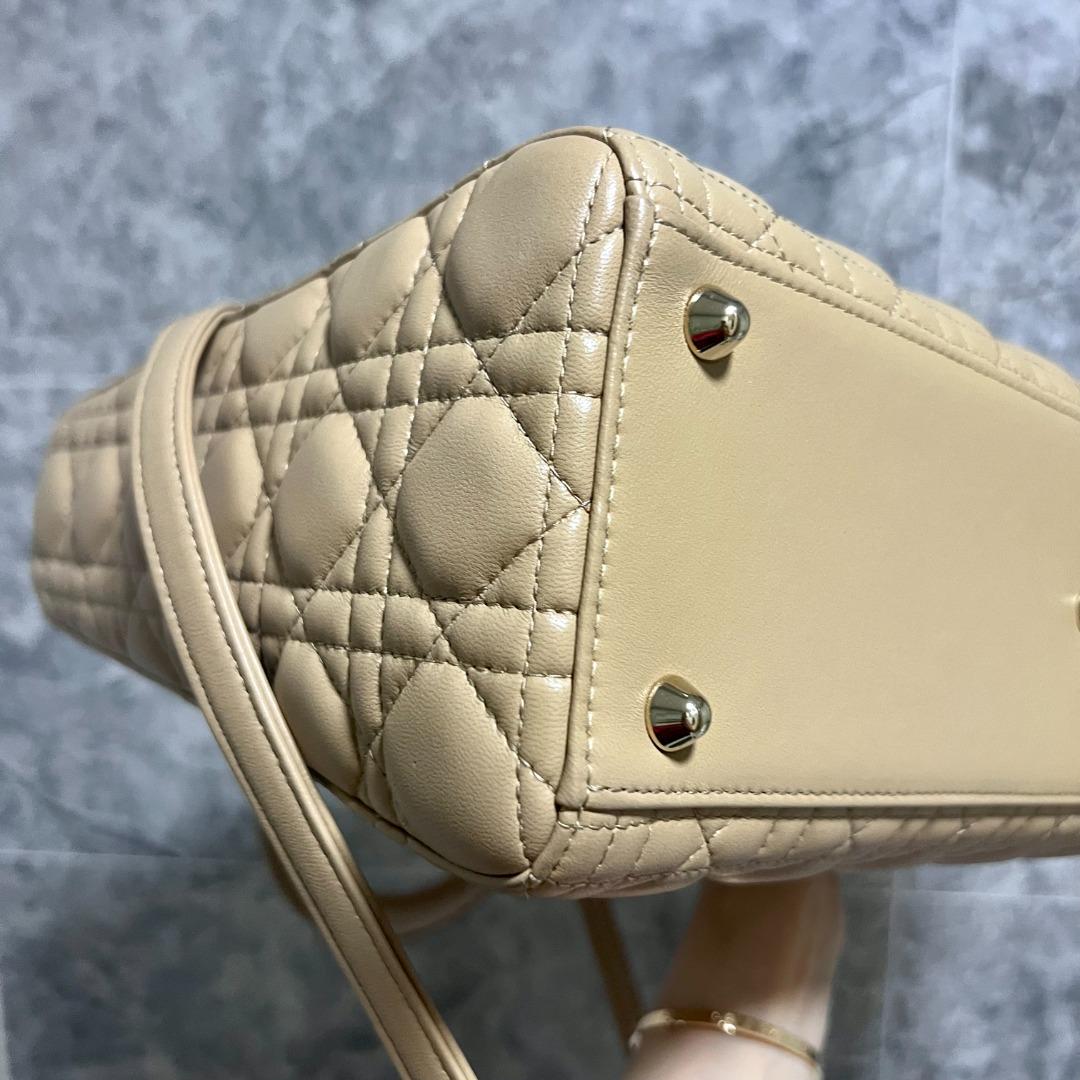 Dior Lady Large Lambskin Beige - Luxury Evermore