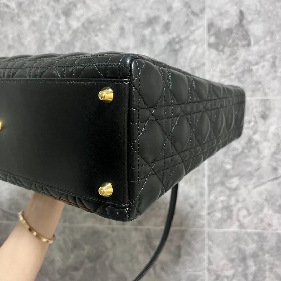 Dior Lady Large Lambskin Black GHW - Luxury Evermore