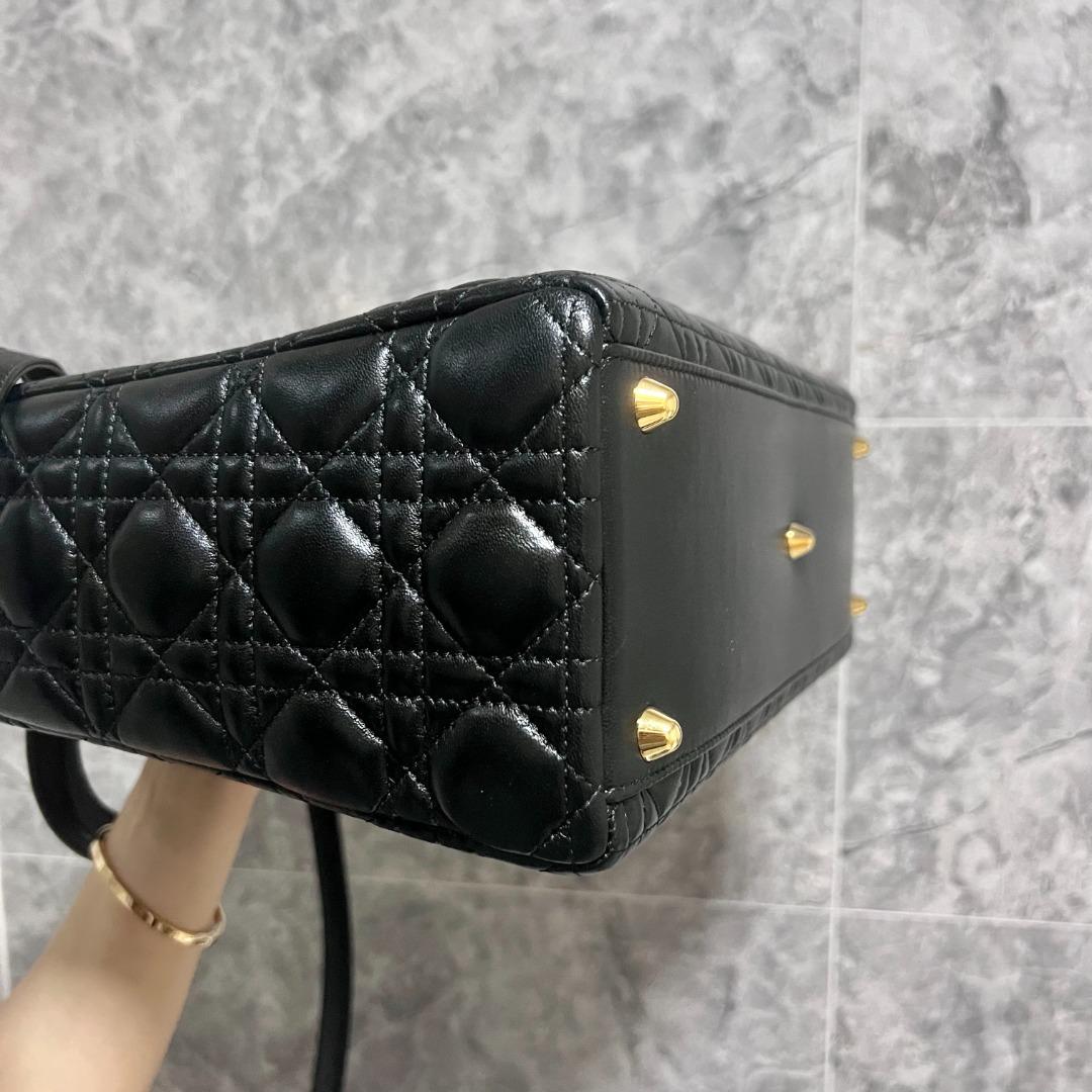 Dior Lady Large Lambskin Black GHW - Luxury Evermore