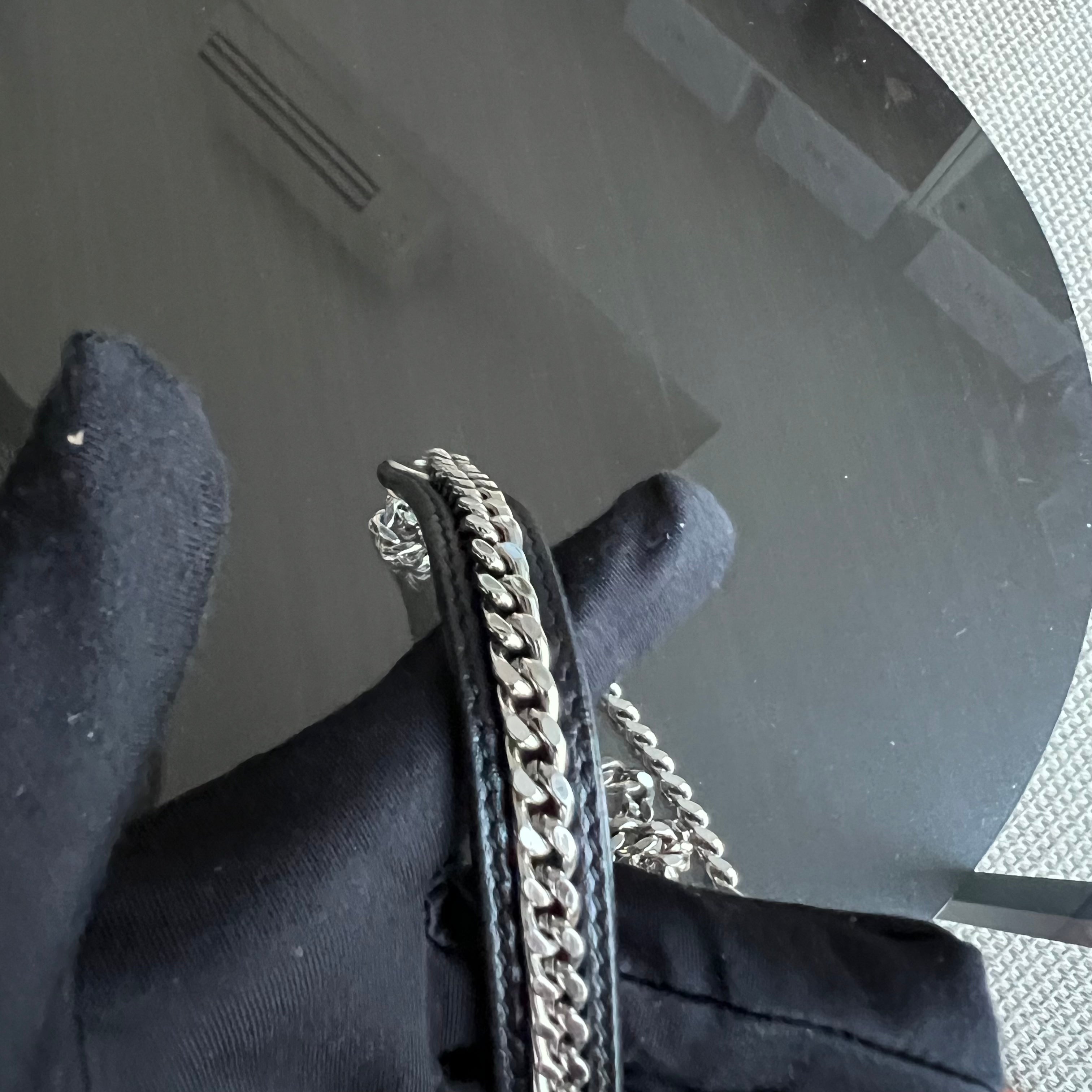 Dior Lady Mini Cannage Lambskin Black Silver Hardware Chain Version - Luxury Evermore