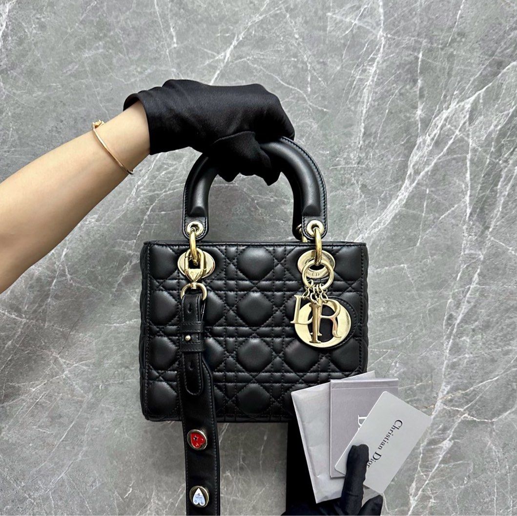 Dior Lady Small ABC Black GHW - Luxury Evermore