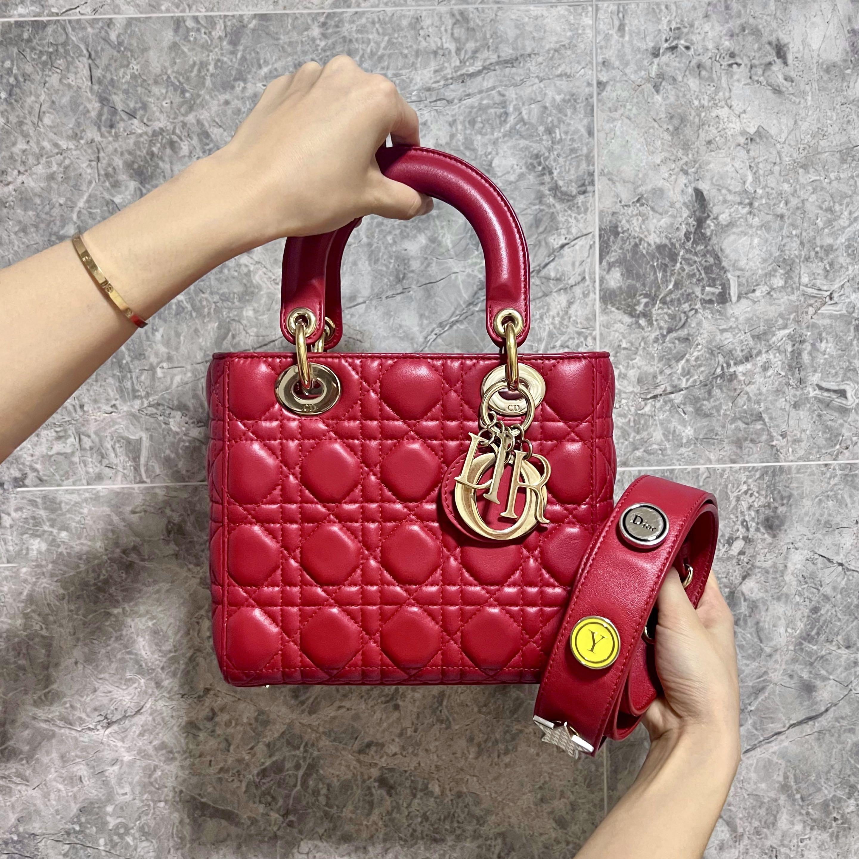 Dior Lady Small MyABC Lambskin GHW Red - Luxury Evermore