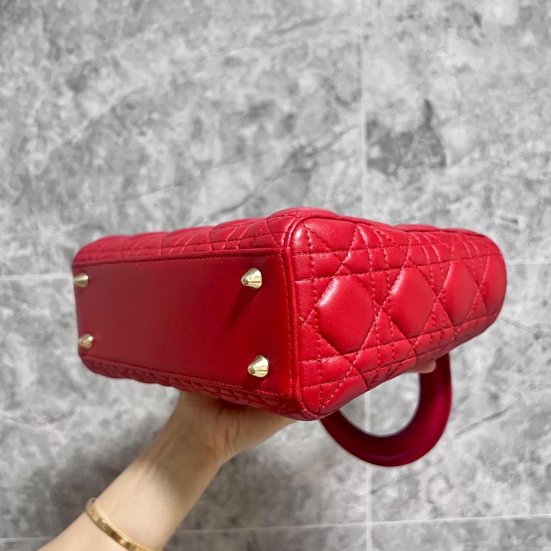 Dior Lady Small MyABC Lambskin GHW Red - Luxury Evermore