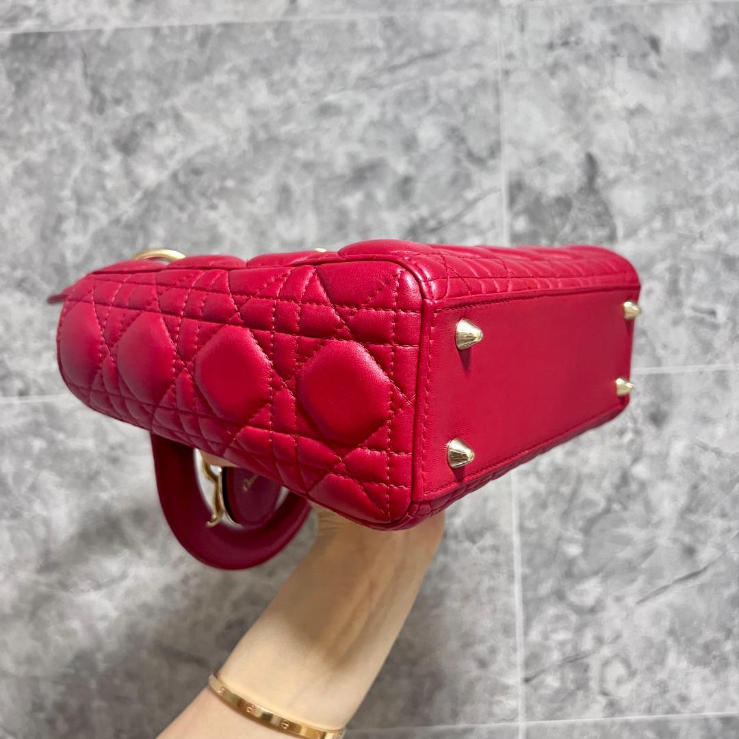 Dior Lady Small MyABC Lambskin GHW Red - Luxury Evermore