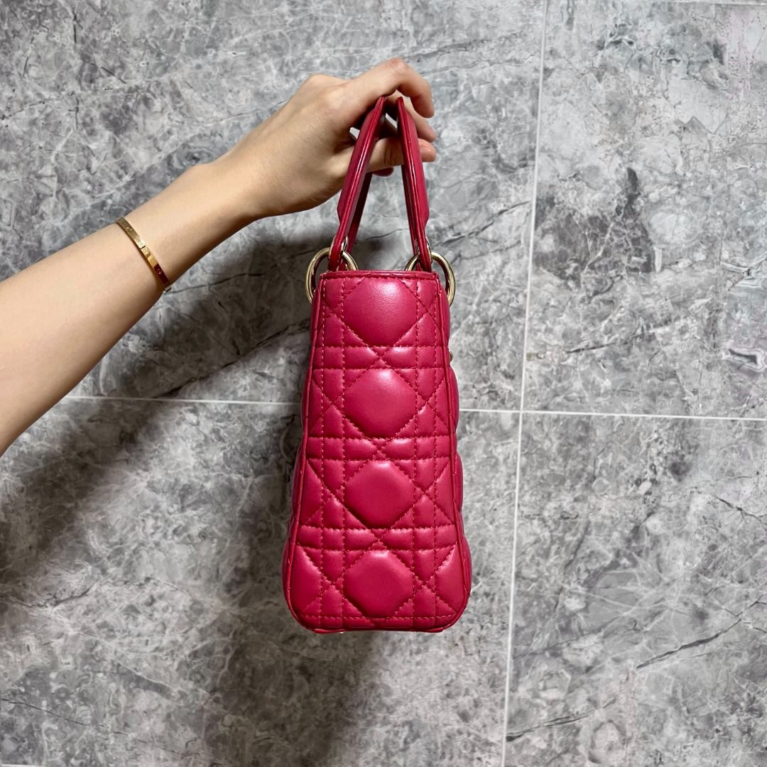 Dior Lady Small MyABC Lambskin red GHW - Luxury Evermore