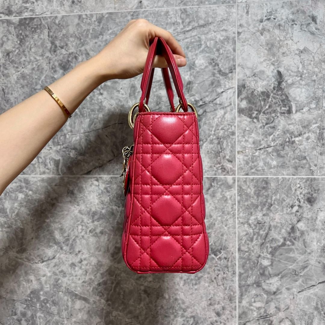 Dior Lady Small MyABC Lambskin red GHW - Luxury Evermore