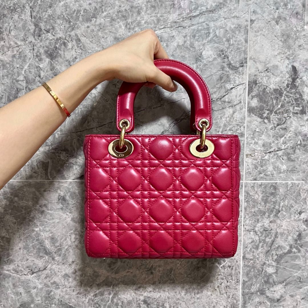 Dior Lady Small MyABC Lambskin red GHW - Luxury Evermore