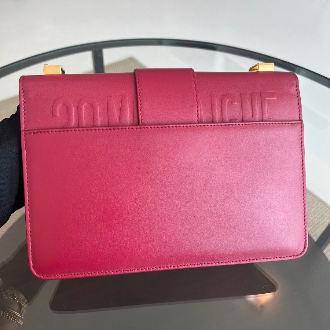 Dior Montaigne 30 Calfskin Medium Red Shoulder Bag GHW - Luxury Evermore