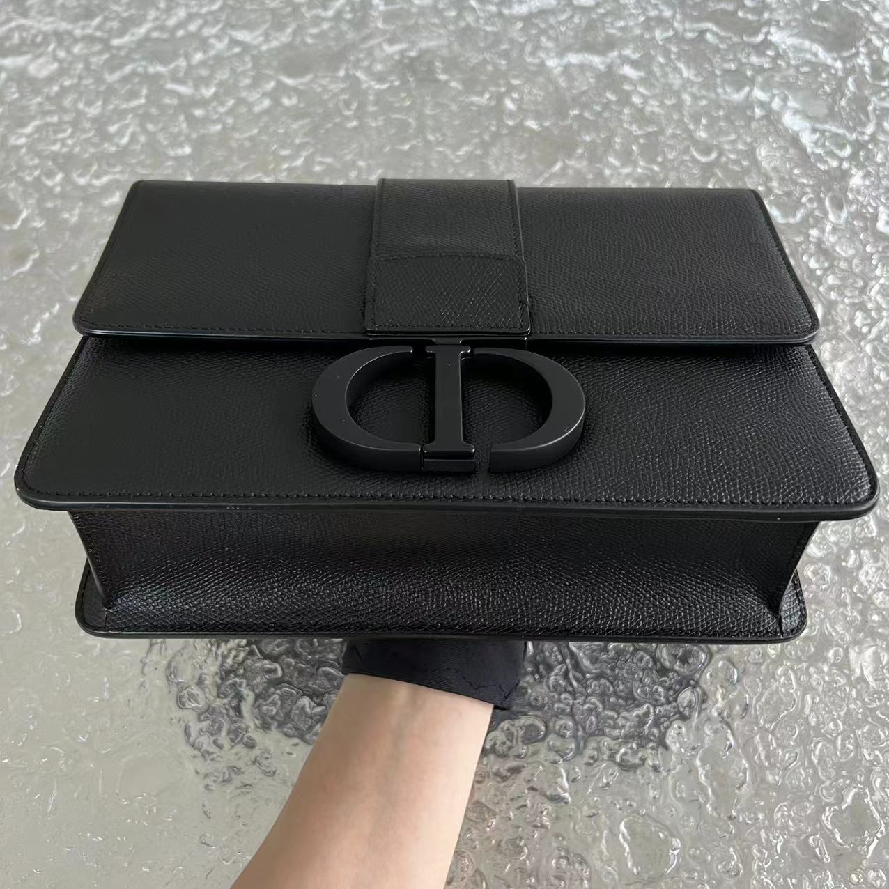 Dior Montaigne 30 Grained Calfskin All Black - Luxury Evermore