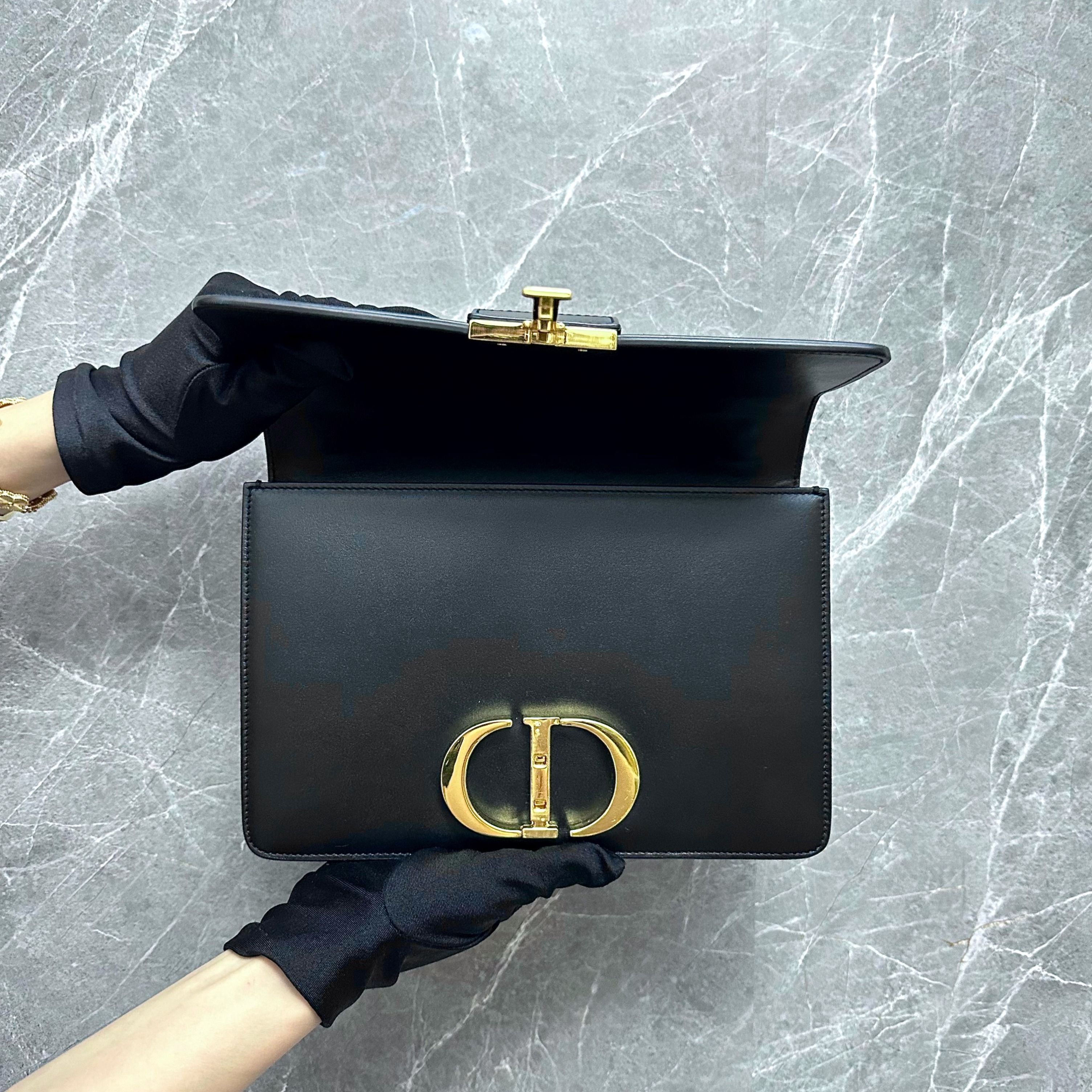 Dior Montaigne 30 Smooth Calfskin Black GHW Shoulder Bag - Luxury Evermore