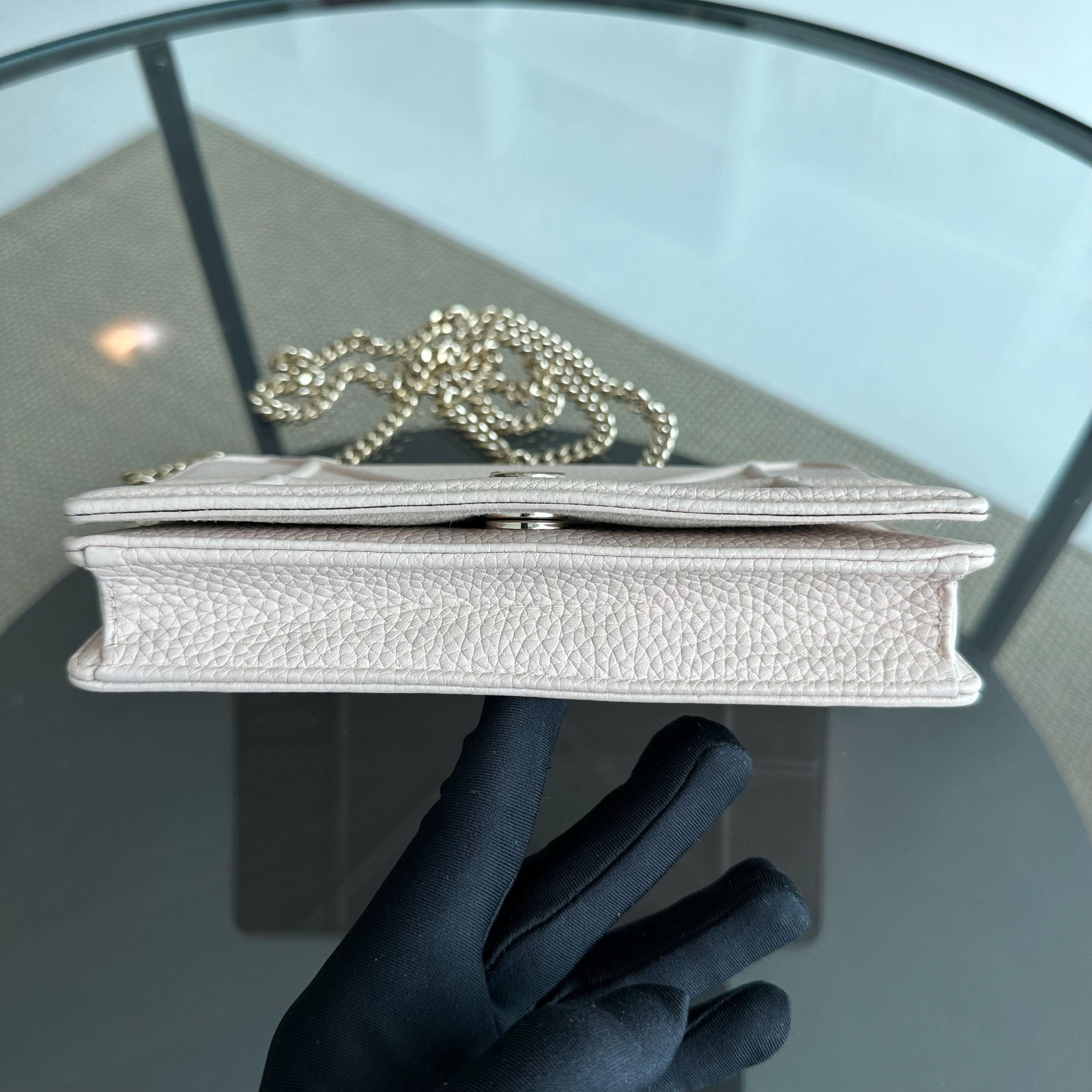 Dior WOC Diorama Ama Wallet On Chain Sakura Pink GHW - Luxury Evermore