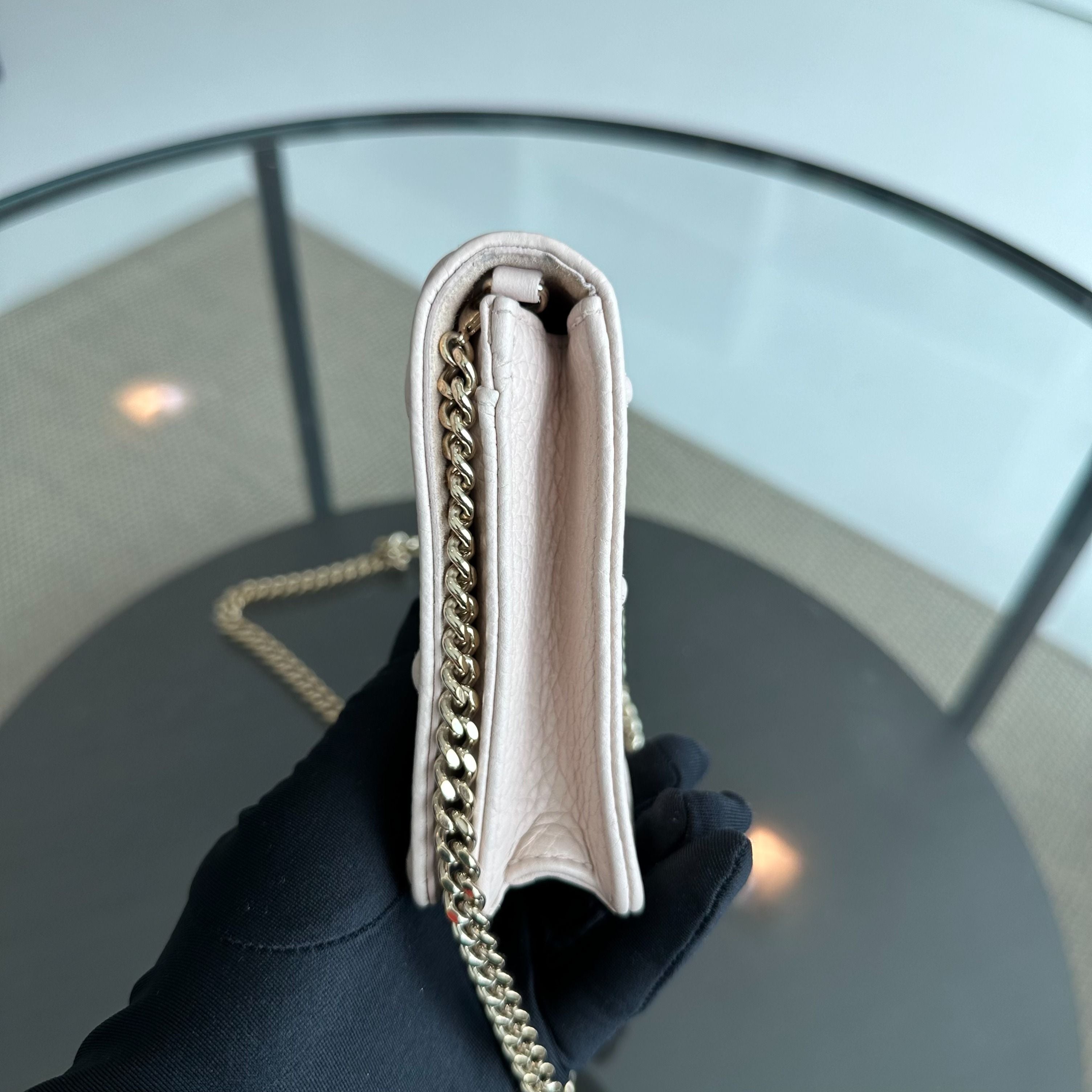 Dior WOC Diorama Ama Wallet On Chain Sakura Pink GHW - Luxury Evermore