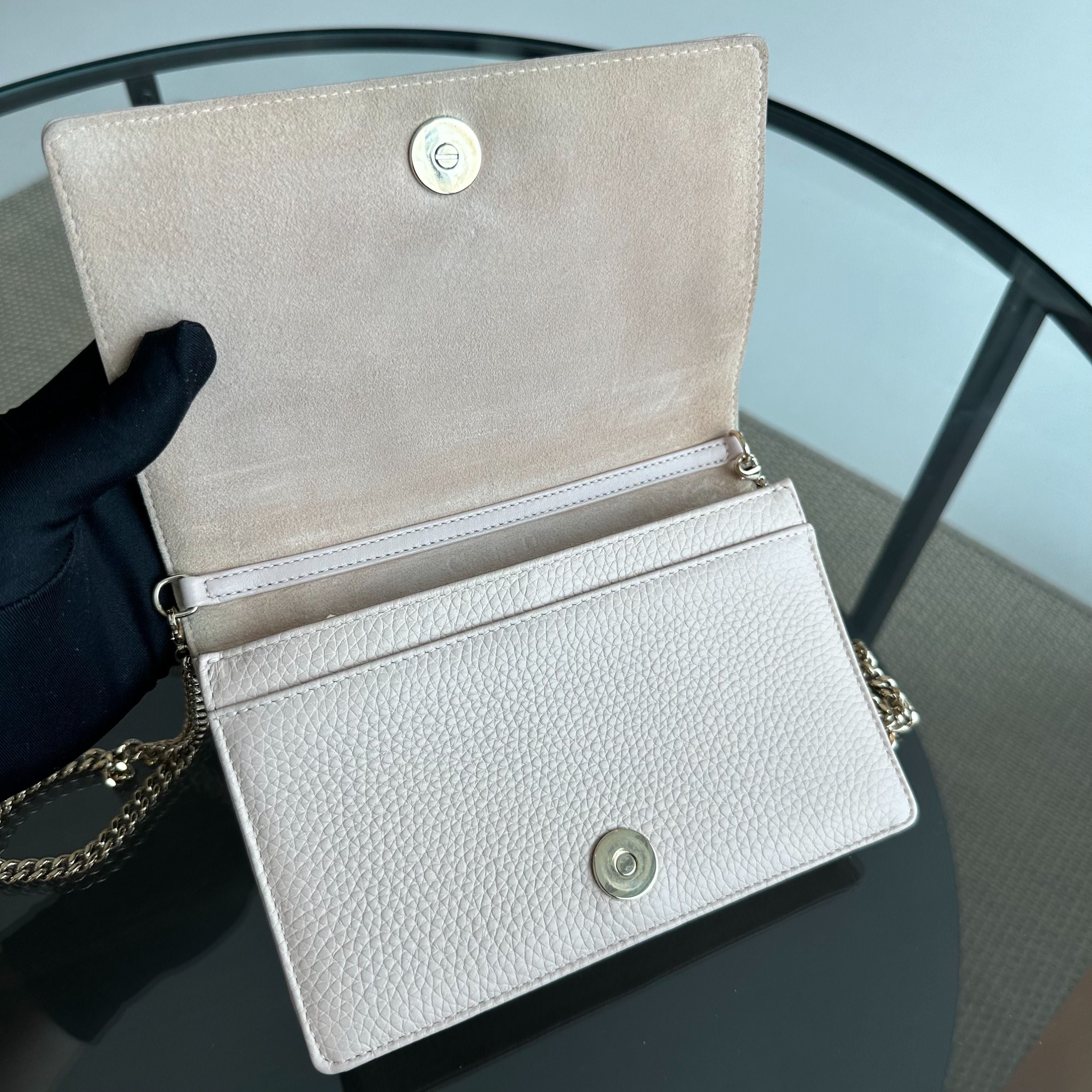 Dior WOC Diorama Ama Wallet On Chain Sakura Pink GHW - Luxury Evermore