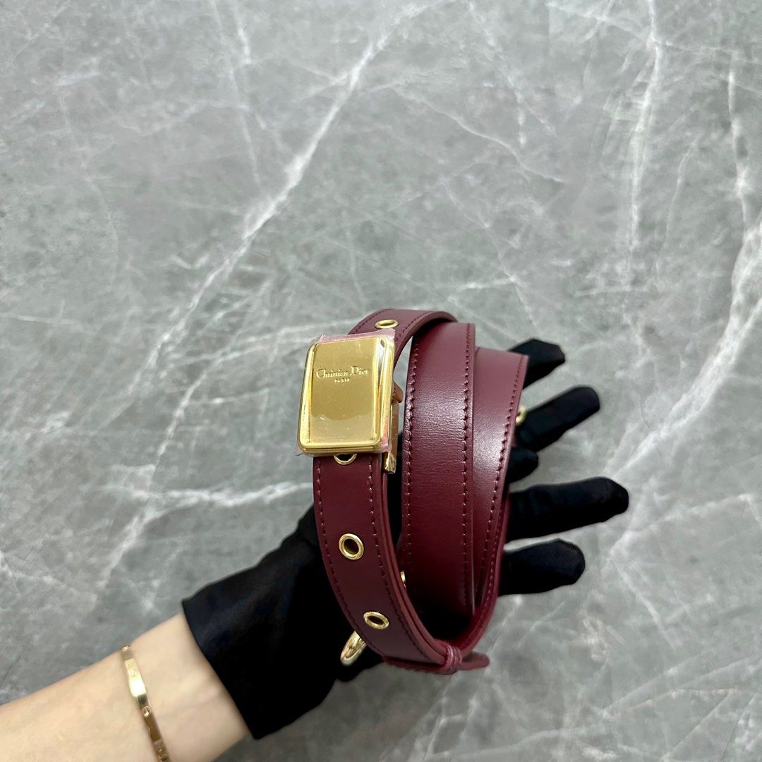 *Brand new*Dior Bobby Medium Flap Leather Burgundy
