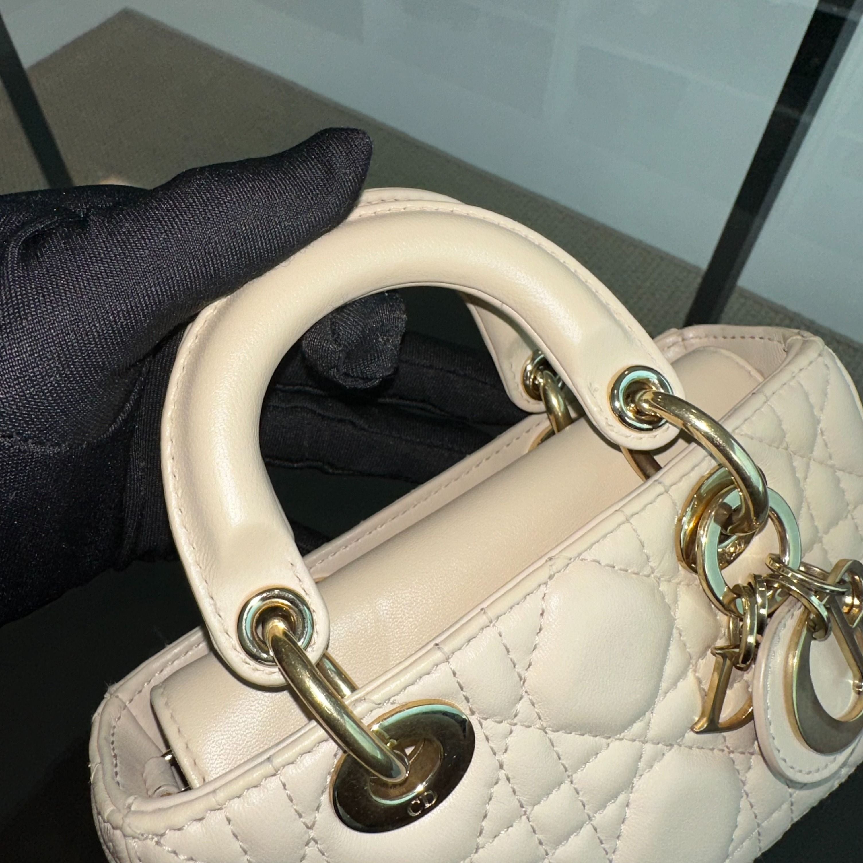 D-Joy Mini Beige Lambskin GHW D Joy
