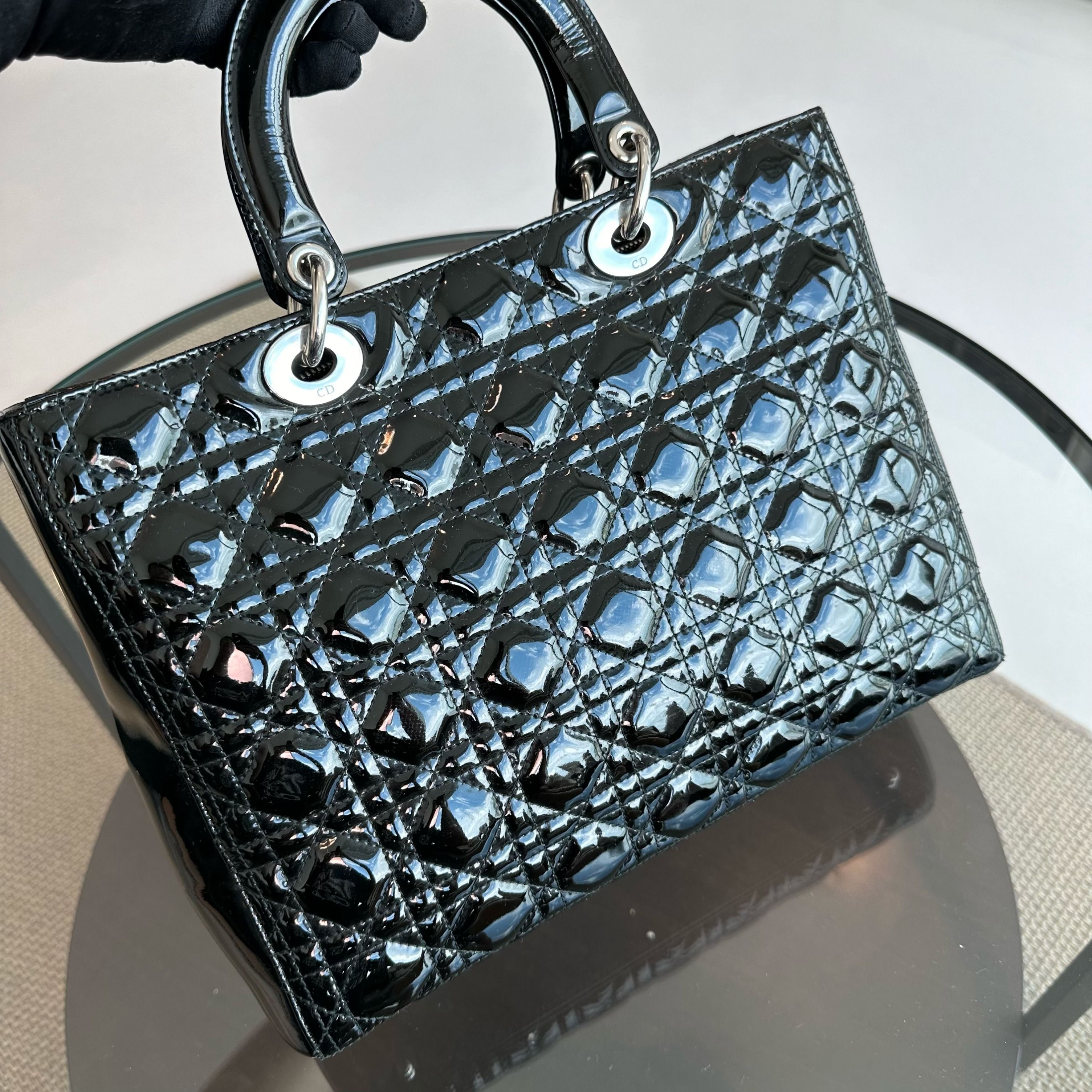 Lady Large Patent Leather Black SHW