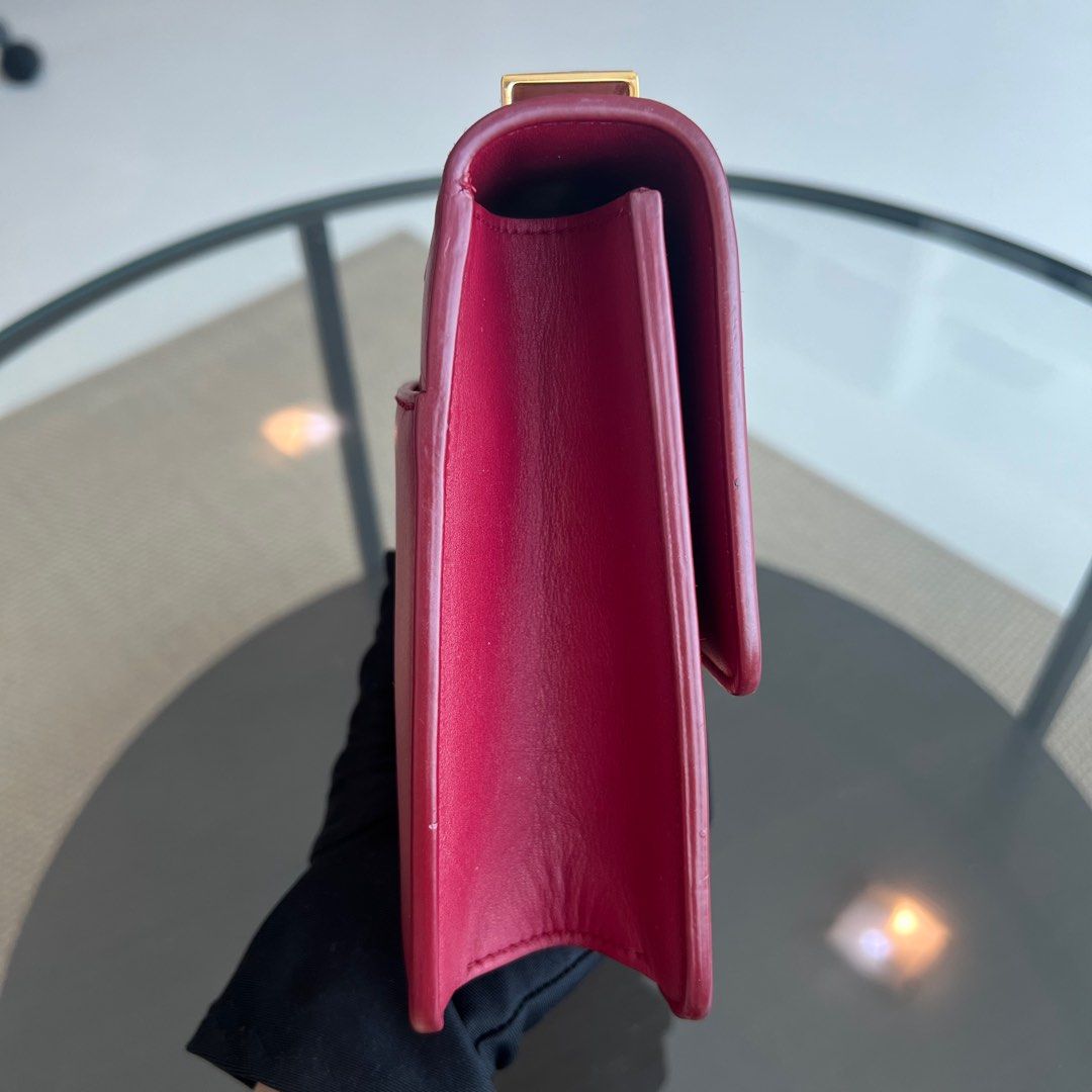Dior Montaigne 30 Calfskin Medium Red Shoulder Bag GHW