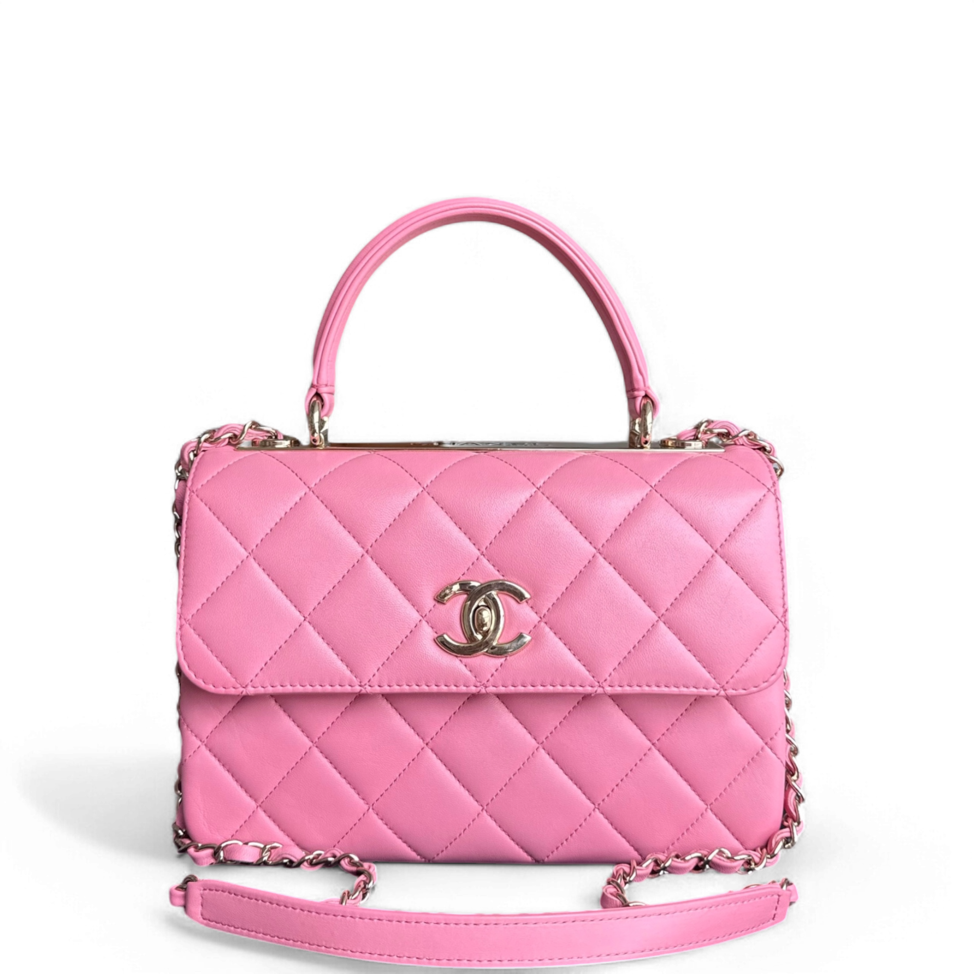 Chanel Trendy CC Small - Quilted Lambskin Light Pink Gold Hardware Series 30