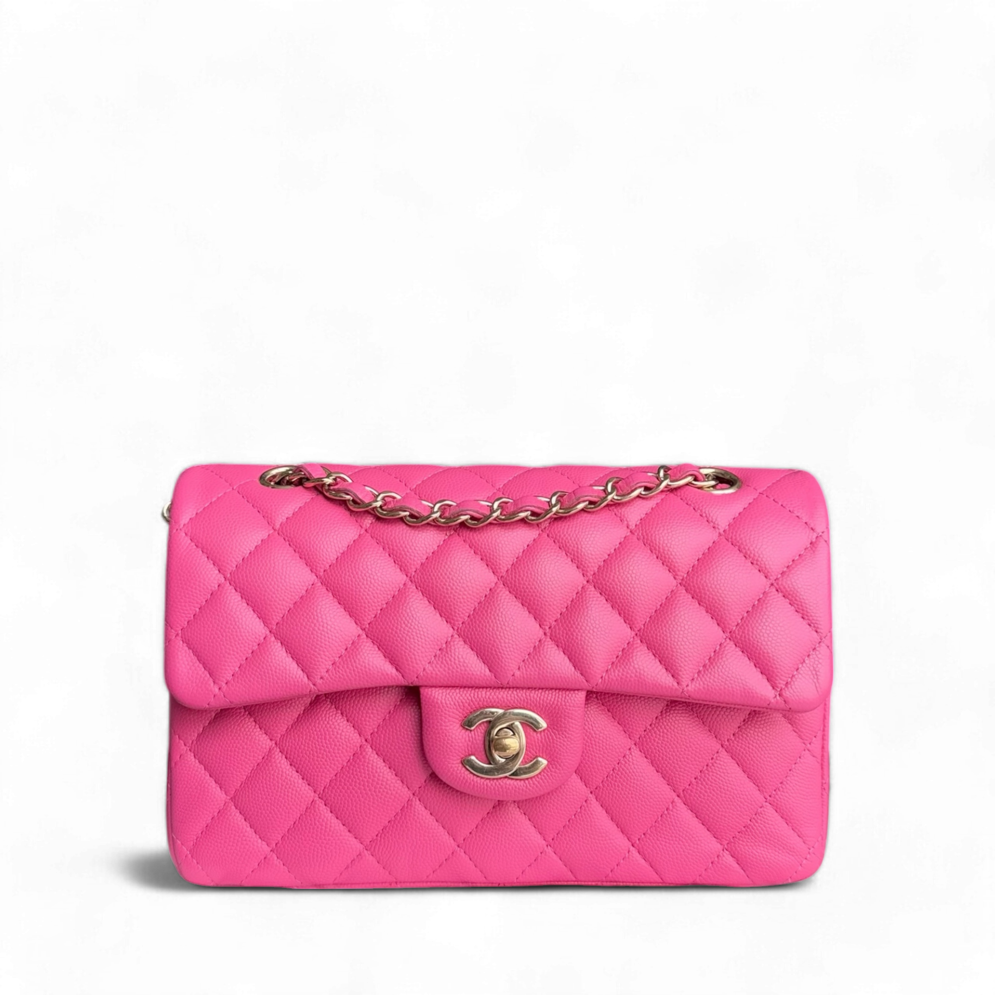 Chanel Classic Flap Small - Caviar Quilted Hot Pink Gold Hardware Series 30