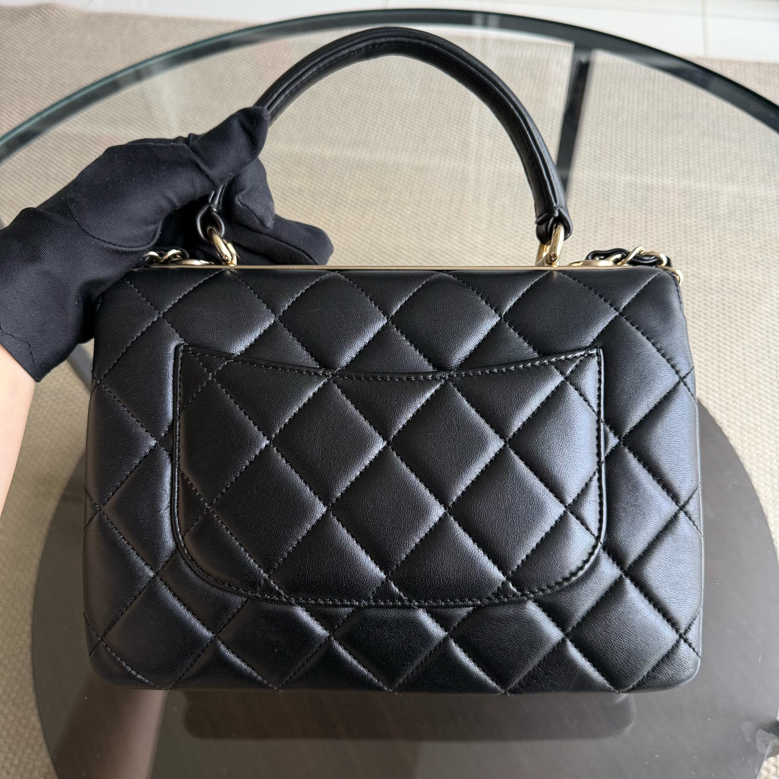 Chanel Trendy CC Small - Lambskin Quilted Black Gold Hardware Series 23