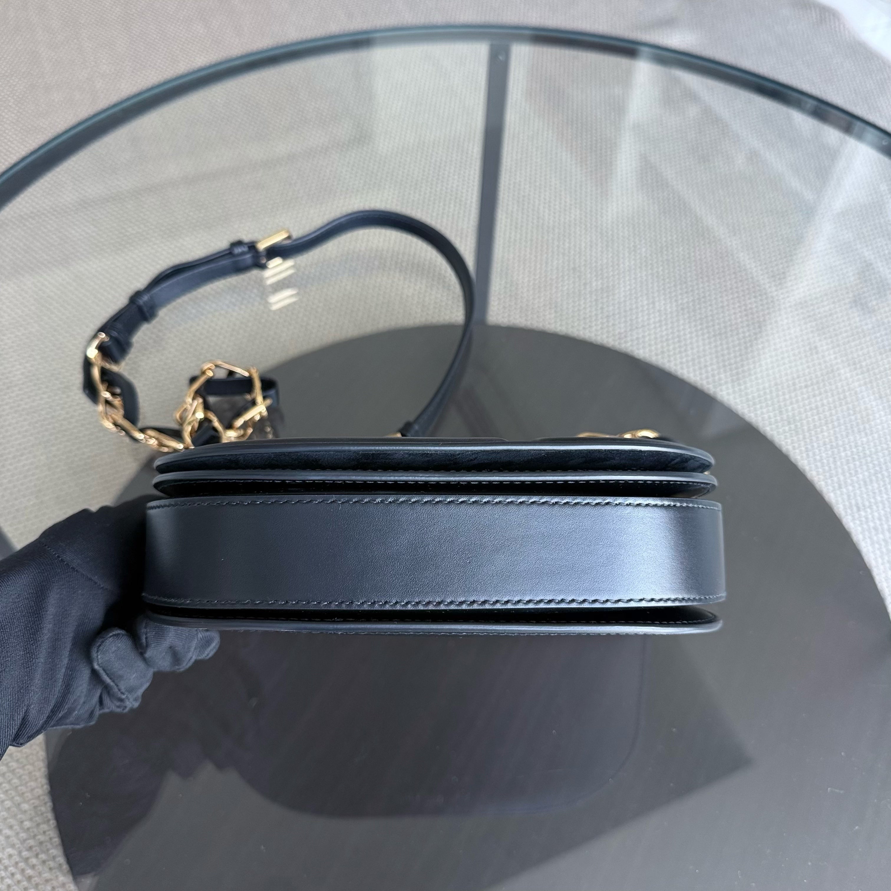 Dior CD Signature Bag - Black Calfskin Gold Hardware