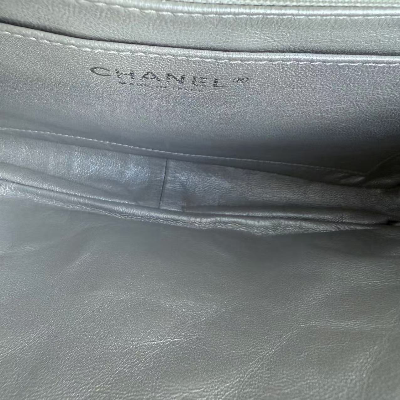 Chanel 2.55 Flap - Metallic Silver Quilted Lambskin Reissue Ruthenium Silver Hardware Series 12