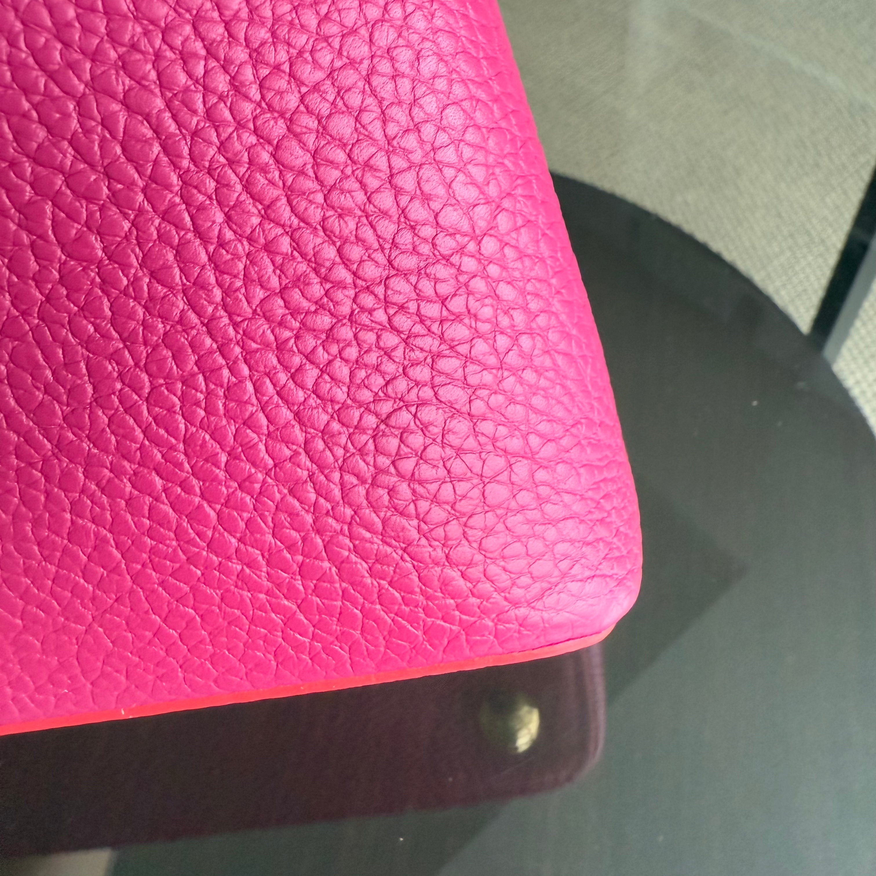 Louis Vuitton Capucines BB - 27CM Grained Calfskin Hot Pink Gold Hardware