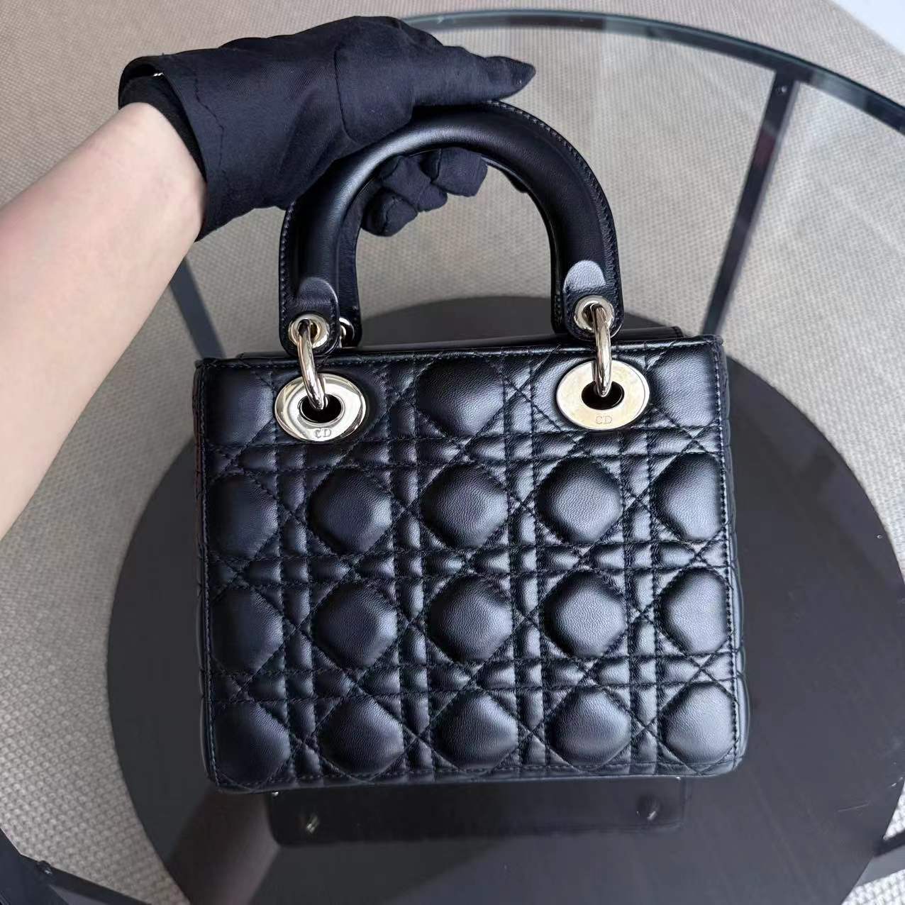 Dior Lady Small Cannage Lambskin Black Golden Hardware ABC MyABC