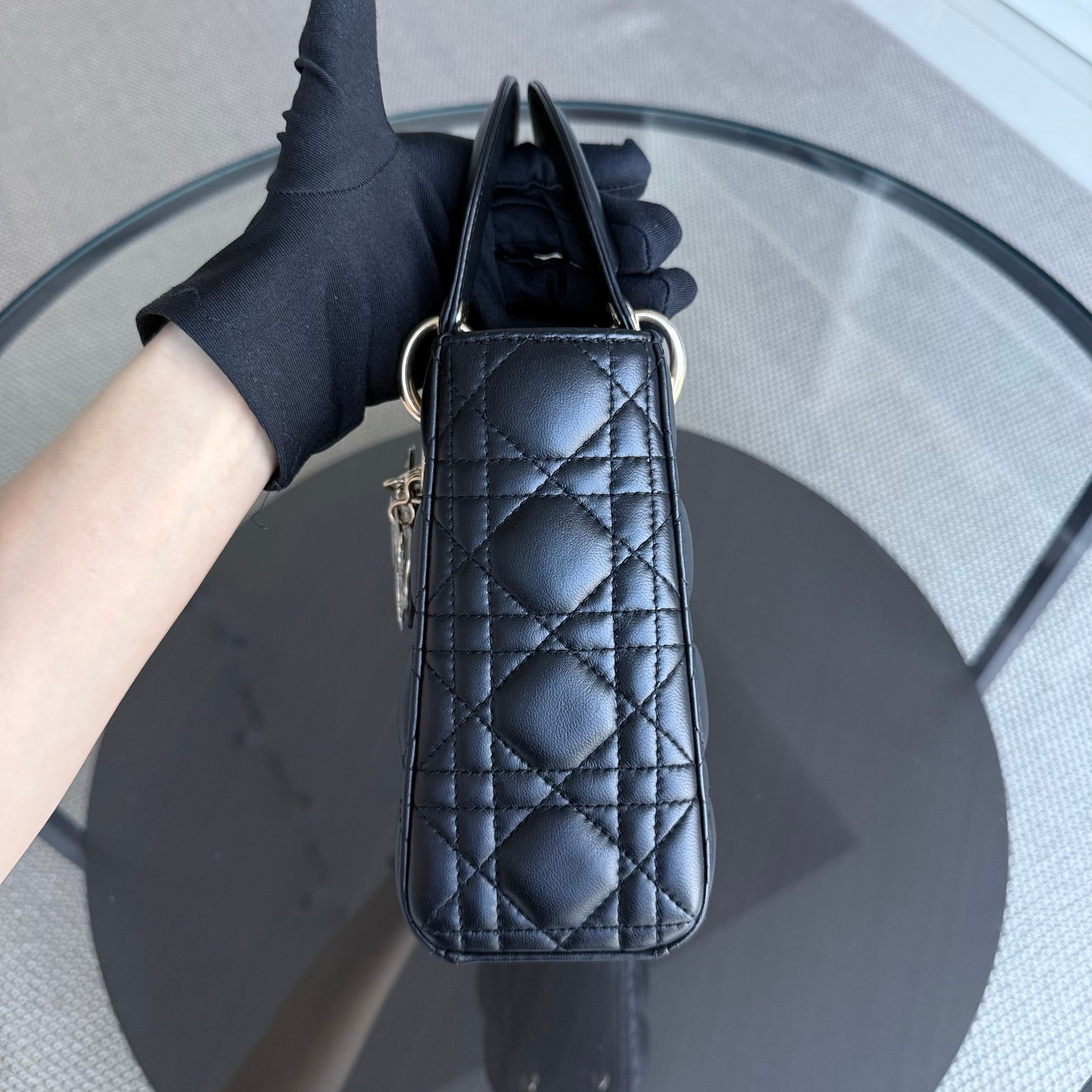 Dior Lady Small MyABC - Cannage Lambskin ABC Strap Black Gold Hardware