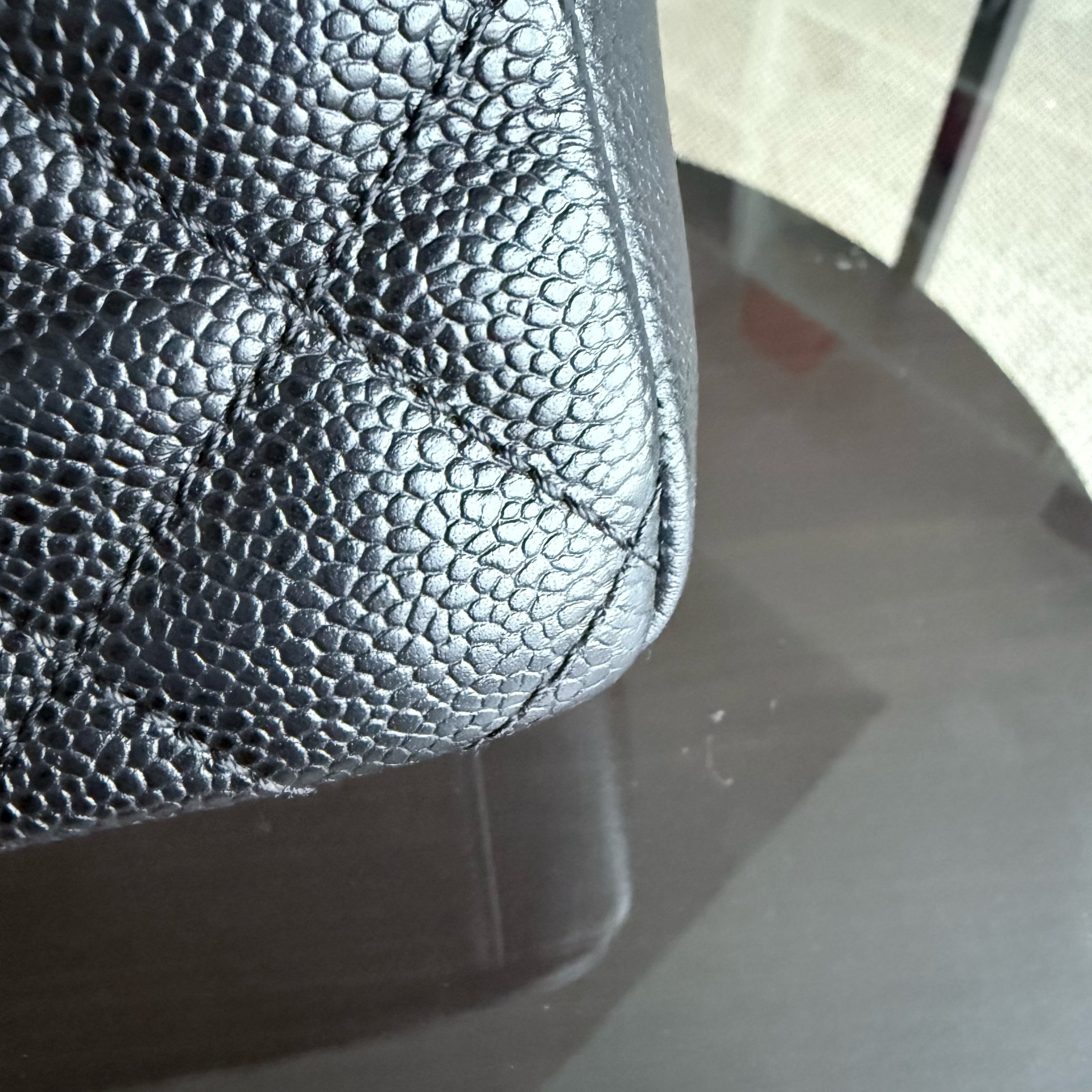 Chanel PST Petite Shopping Tote - Caviar Quilted Grained Calfskin Black Gold Hardware Series 15