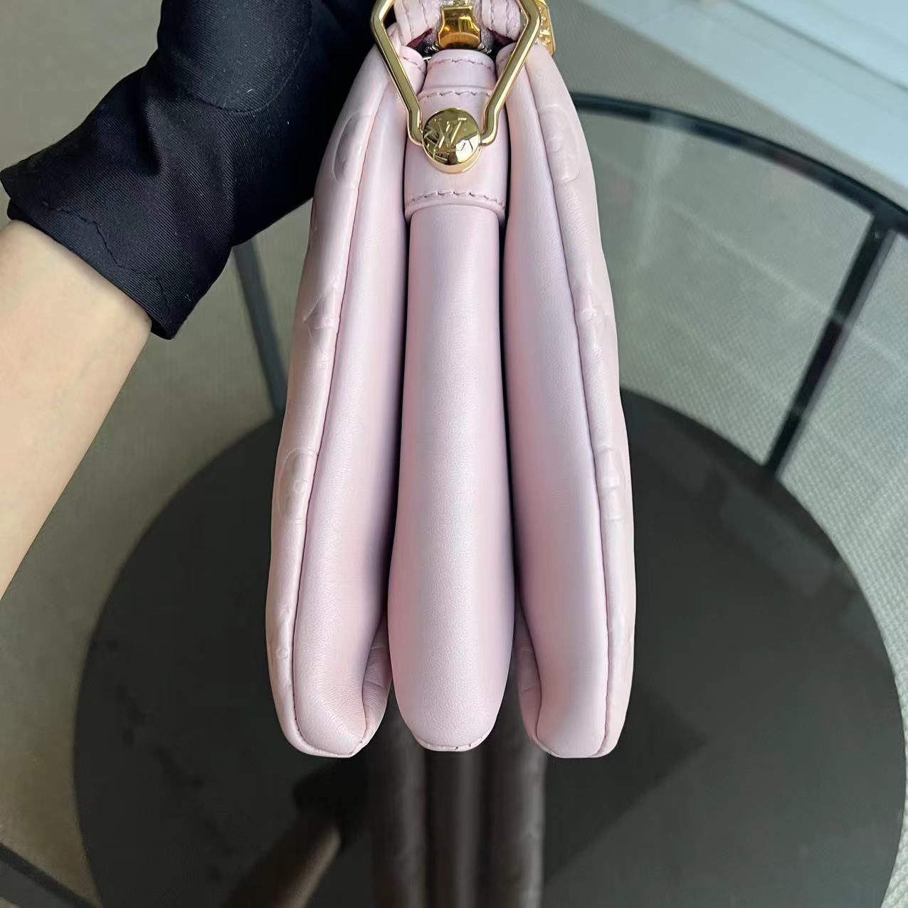 *Full Set Recipet* Louis Vuitton Coussin PM Puffy Lambskin Light Purple Golden Hardware