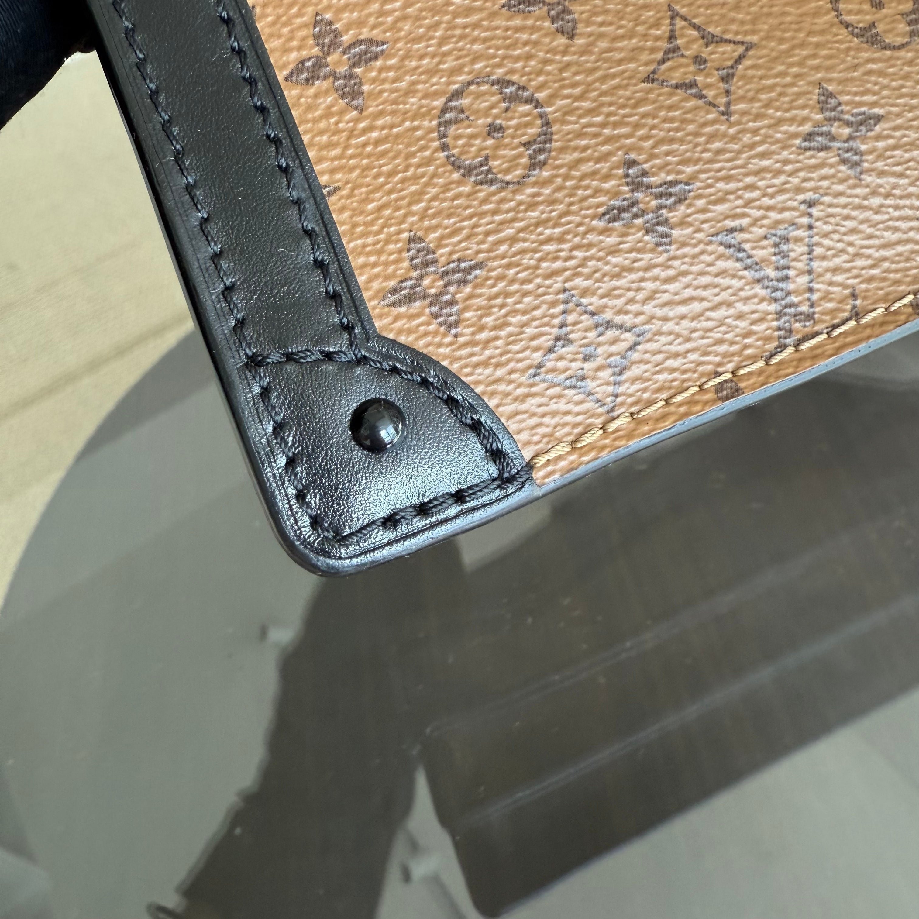 Louis Vuitton Trunk Clutch - Monogram Canvas Reverse Brown Gold hardware