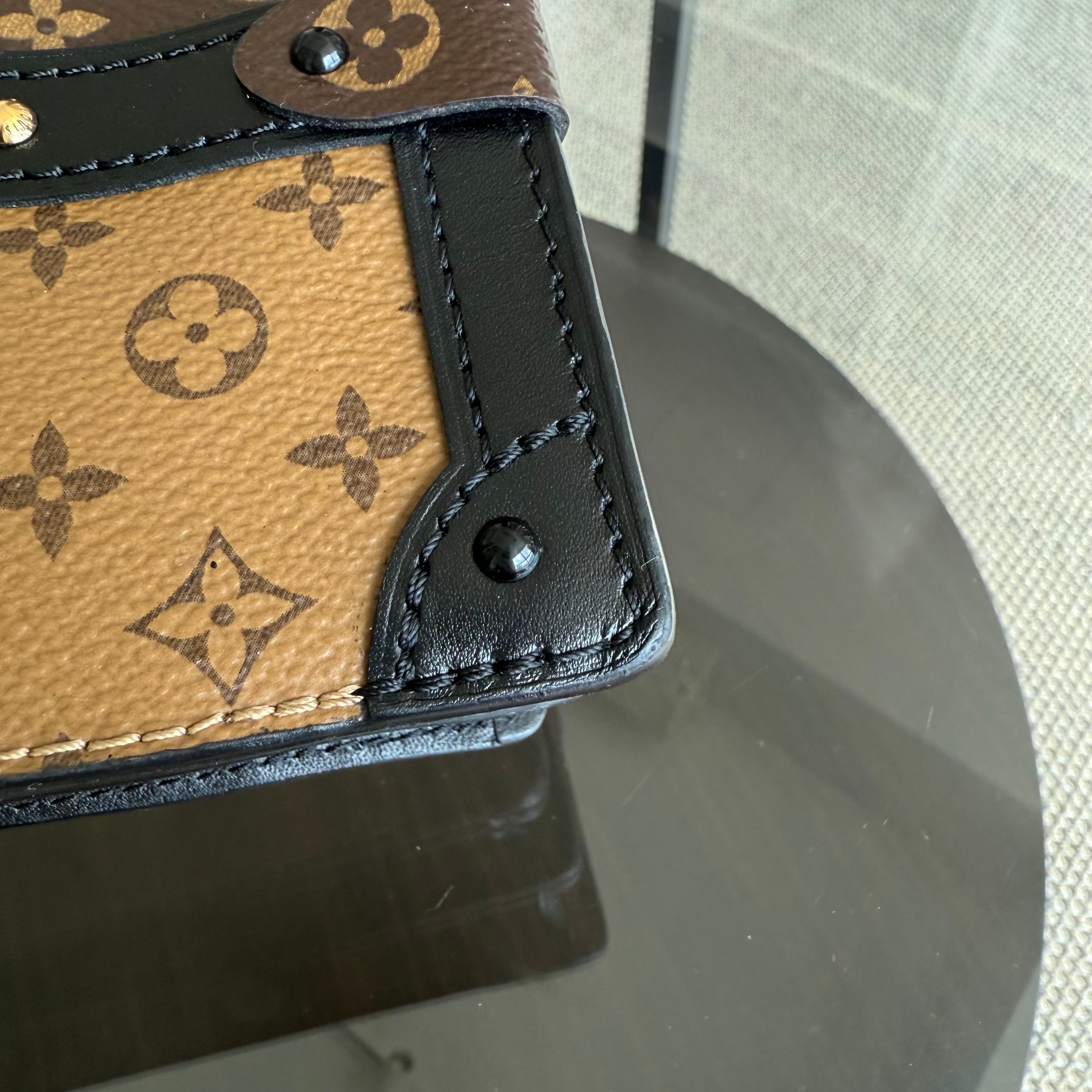 Louis Vuitton Trunk Clutch - Monogram Canvas Reverse Brown Gold hardware