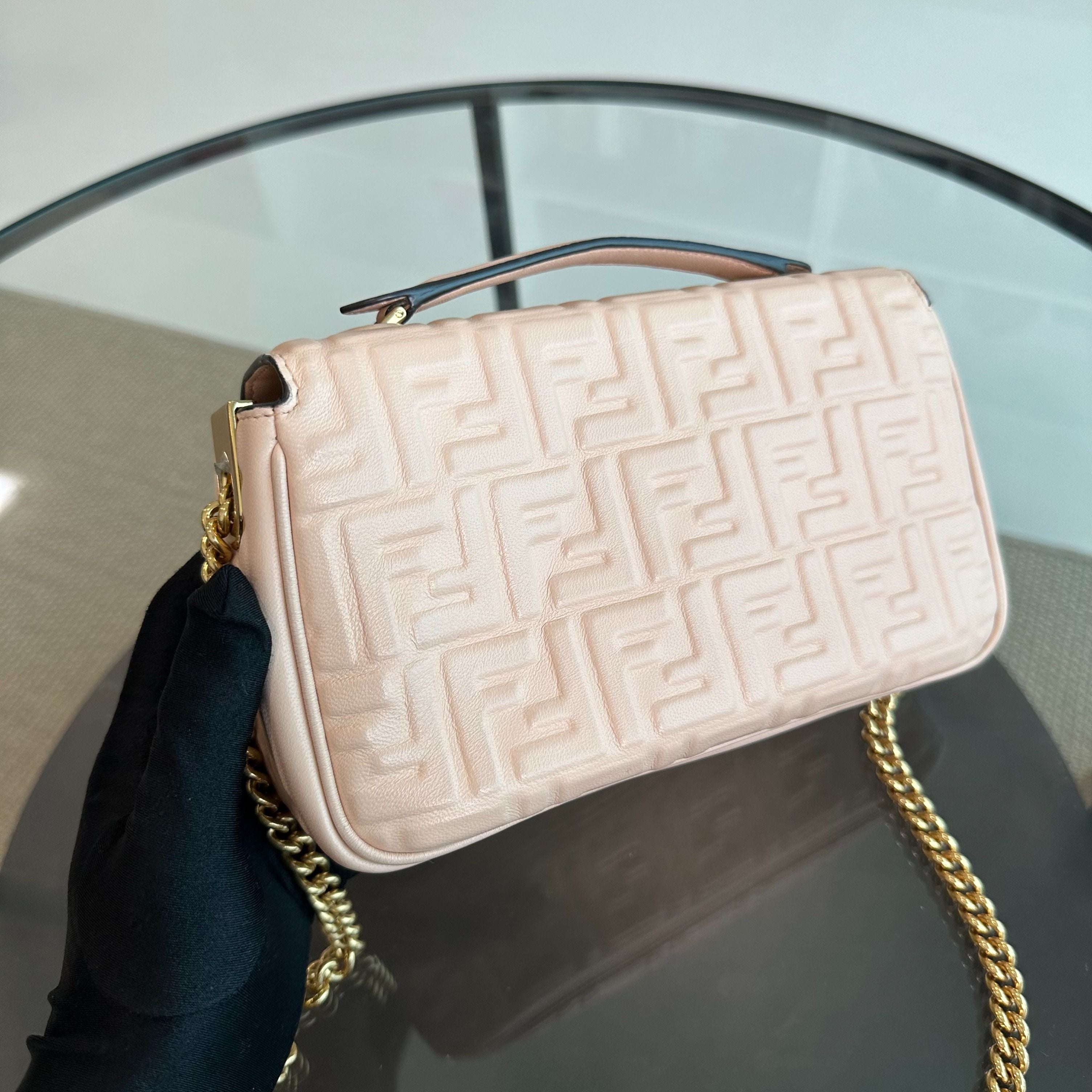 Fendi Baguette Classic Nappa Medium Pink GHW - Luxury Evermore