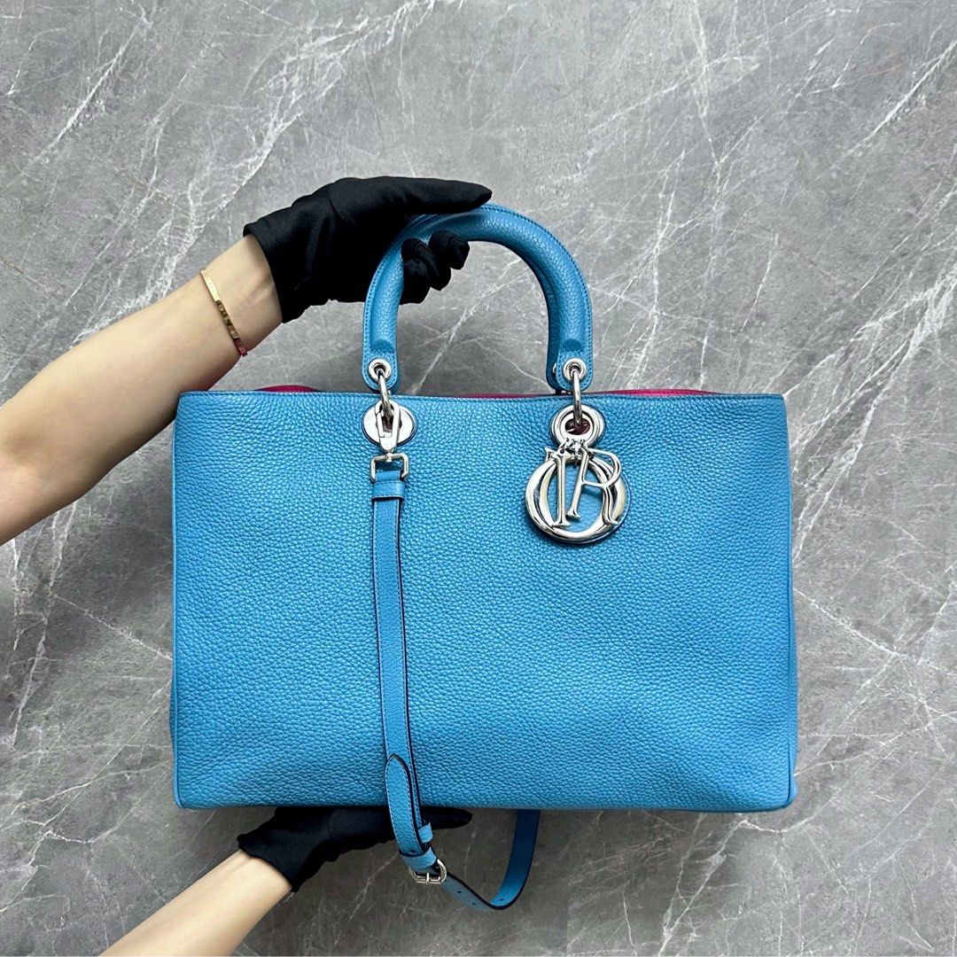 *Fit Laptop* Dior Diorissimo Lady Large Baby Blue SHW - Luxury Evermore