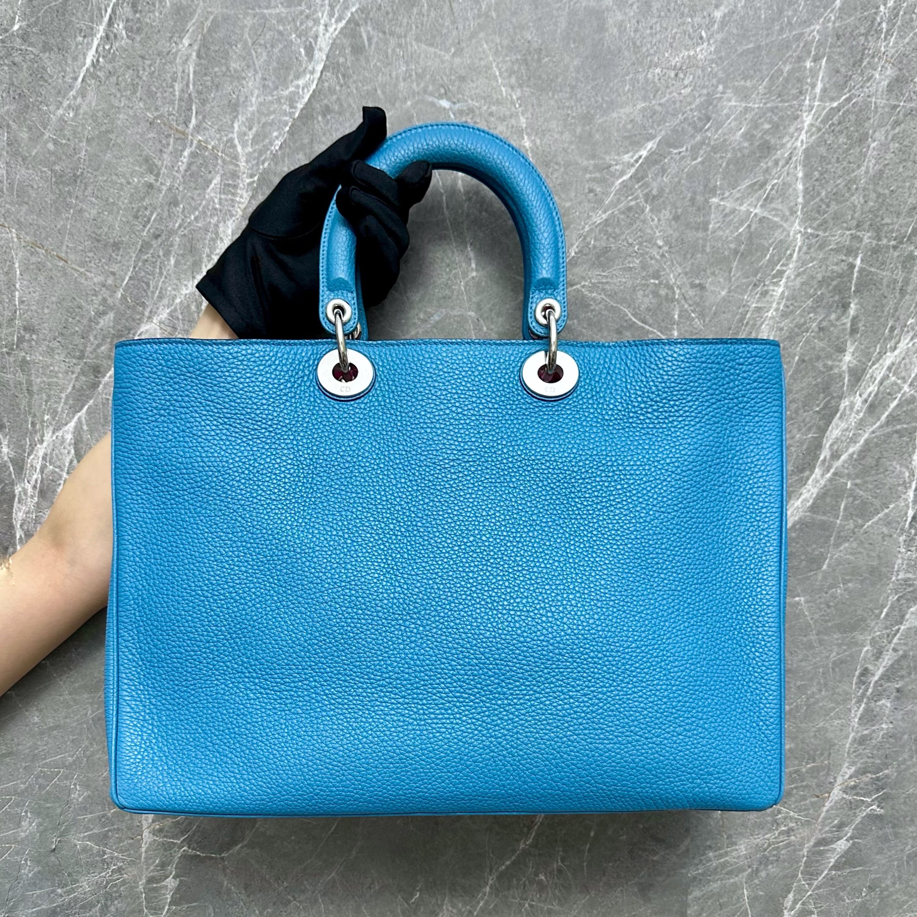 *Fit Laptop* Dior Diorissimo Lady Large Baby Blue SHW - Luxury Evermore