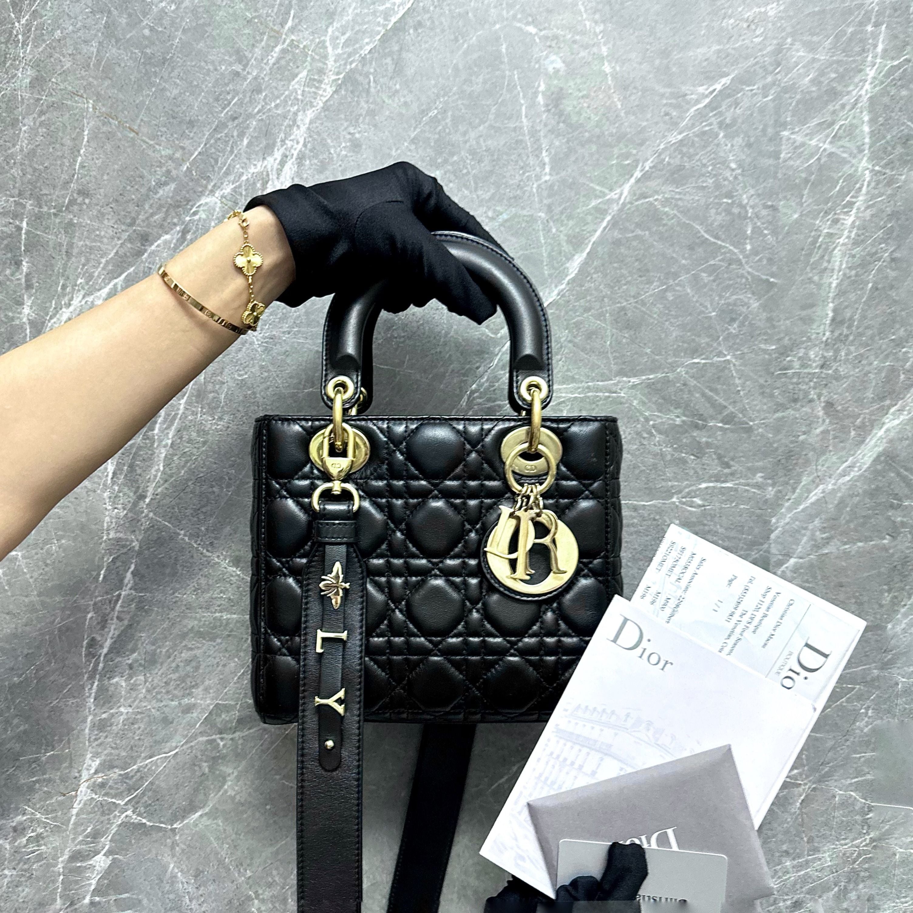 *Full Set* Dior Lady Small ABC Lambskin MyABC Black GHW - Luxury Evermore