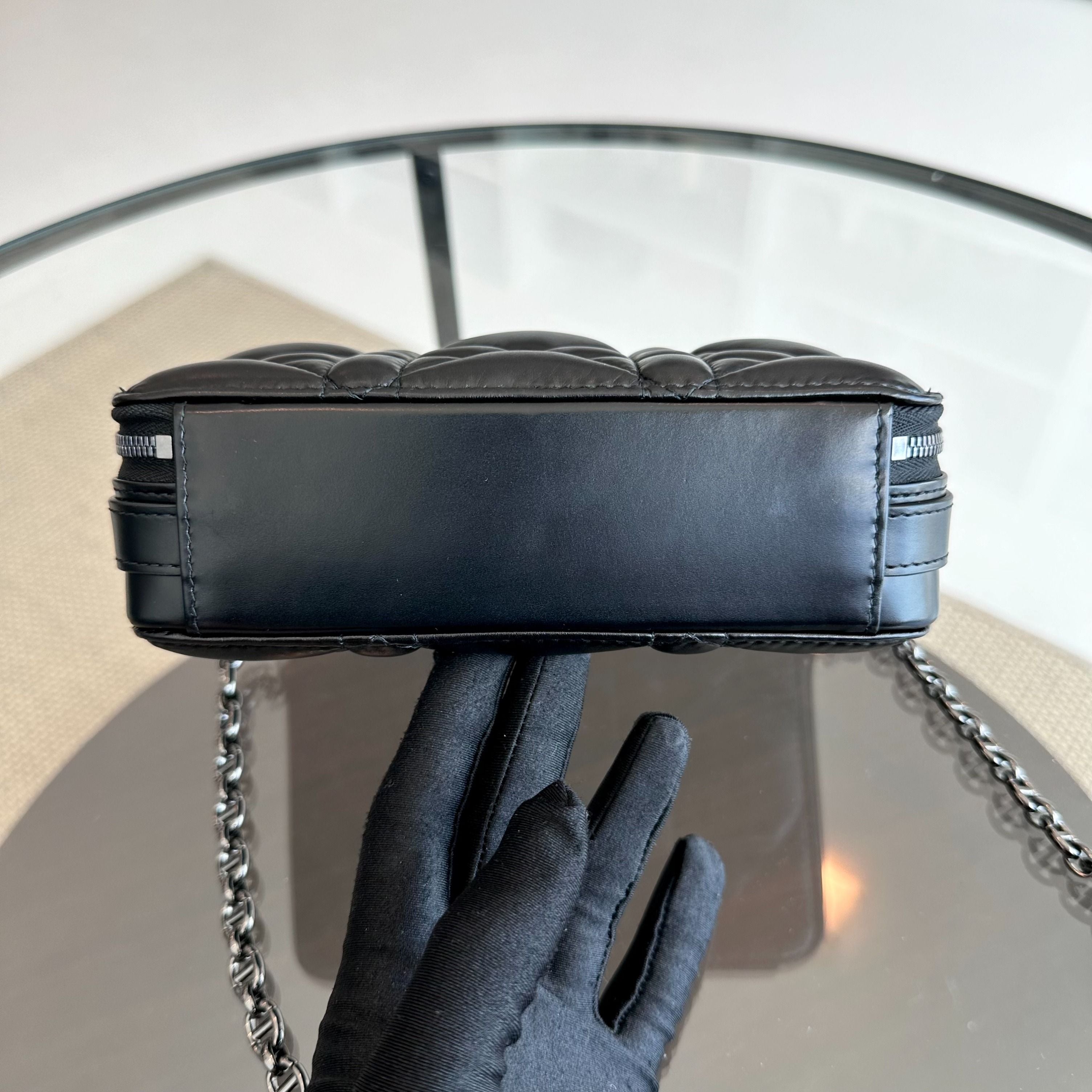 *Full Set, Receipt* Dior Caro Box Cannage Lambskin Black SHW - Luxury Evermore