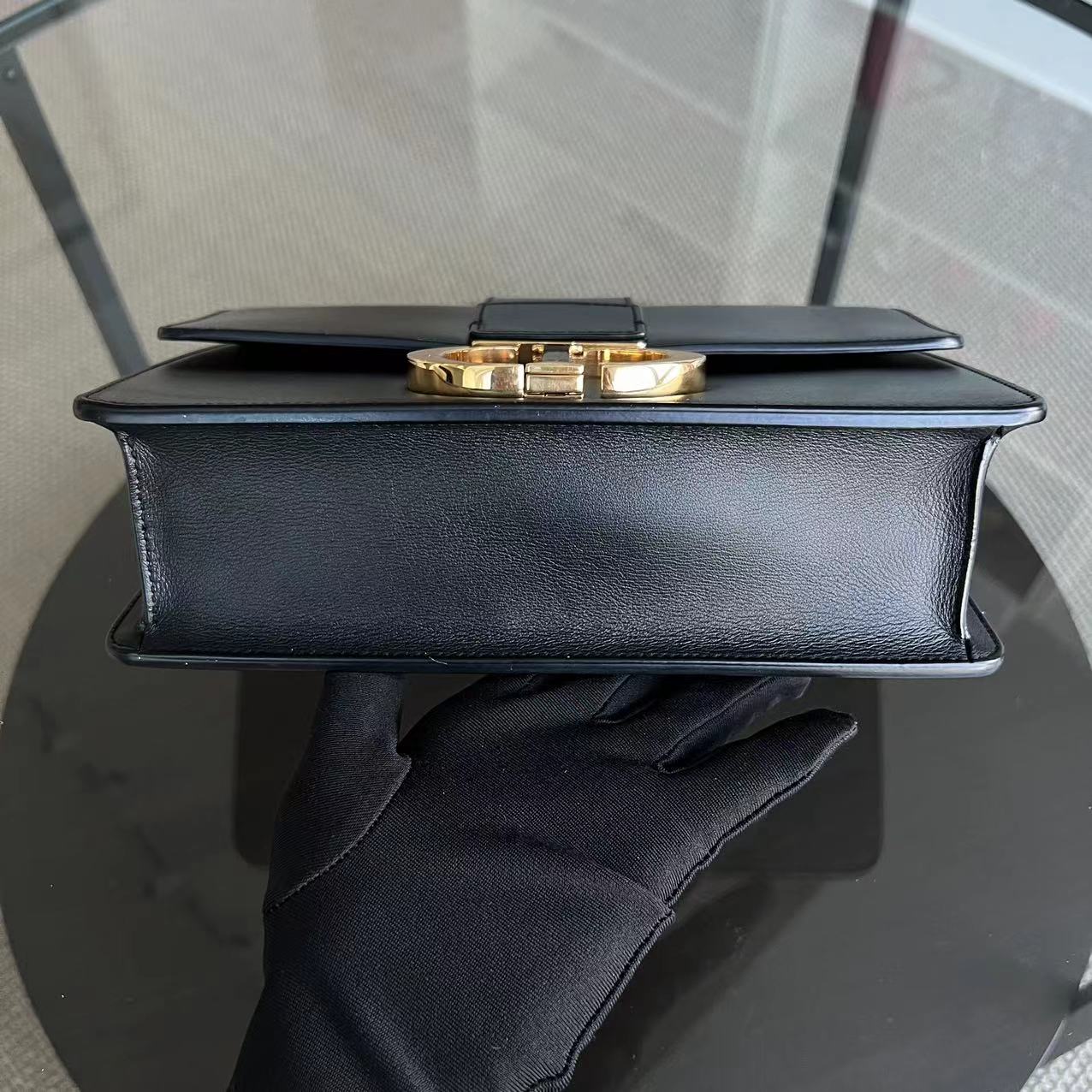 *Full Set Receipt* Dior Montaigne 30 Smooth Calfskin Black Golden Hardware - Luxury Evermore