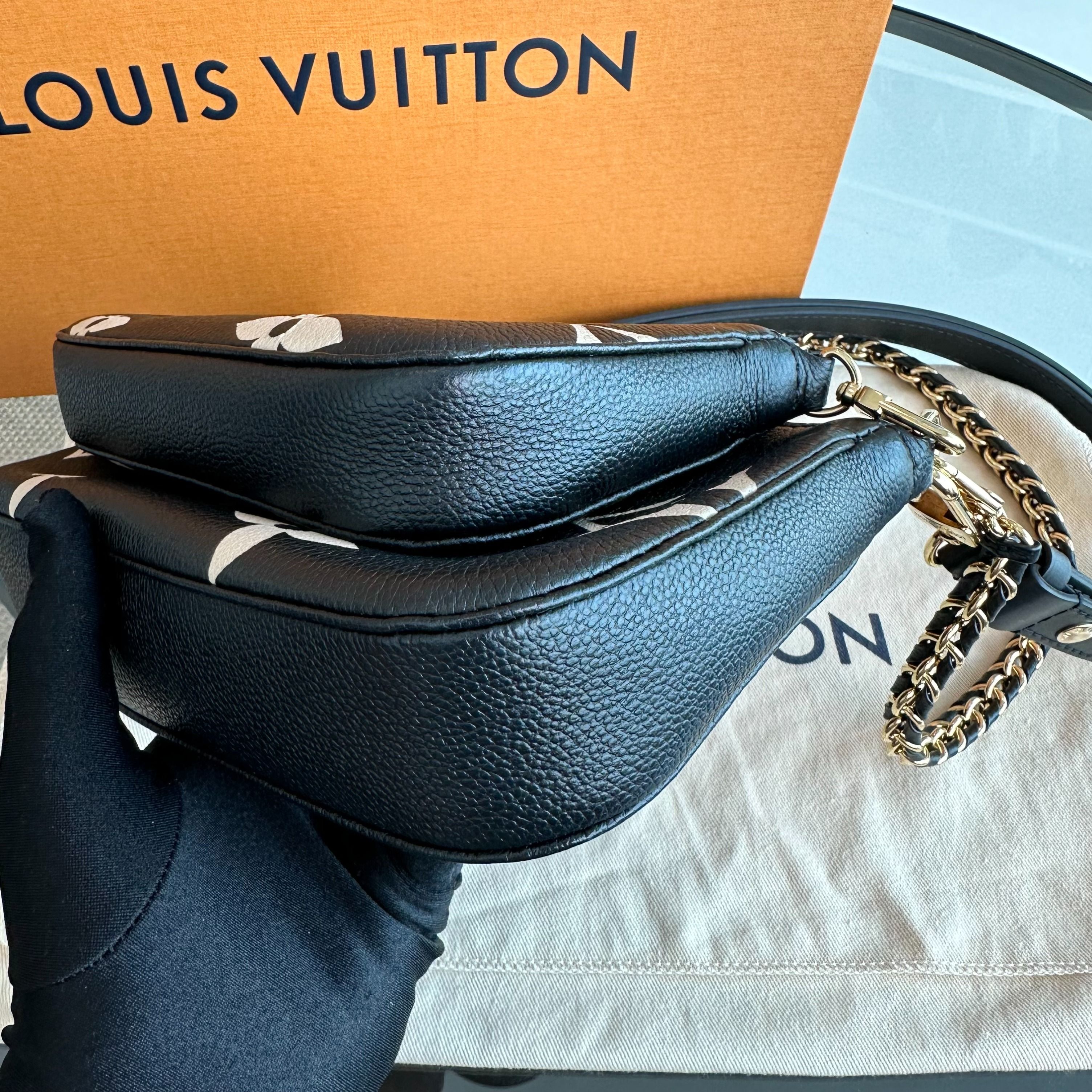 *Full Set, Receipt* LV Multi Pochette Monogram Empriente Leather Noir Louis Vuitton - Luxury Evermore