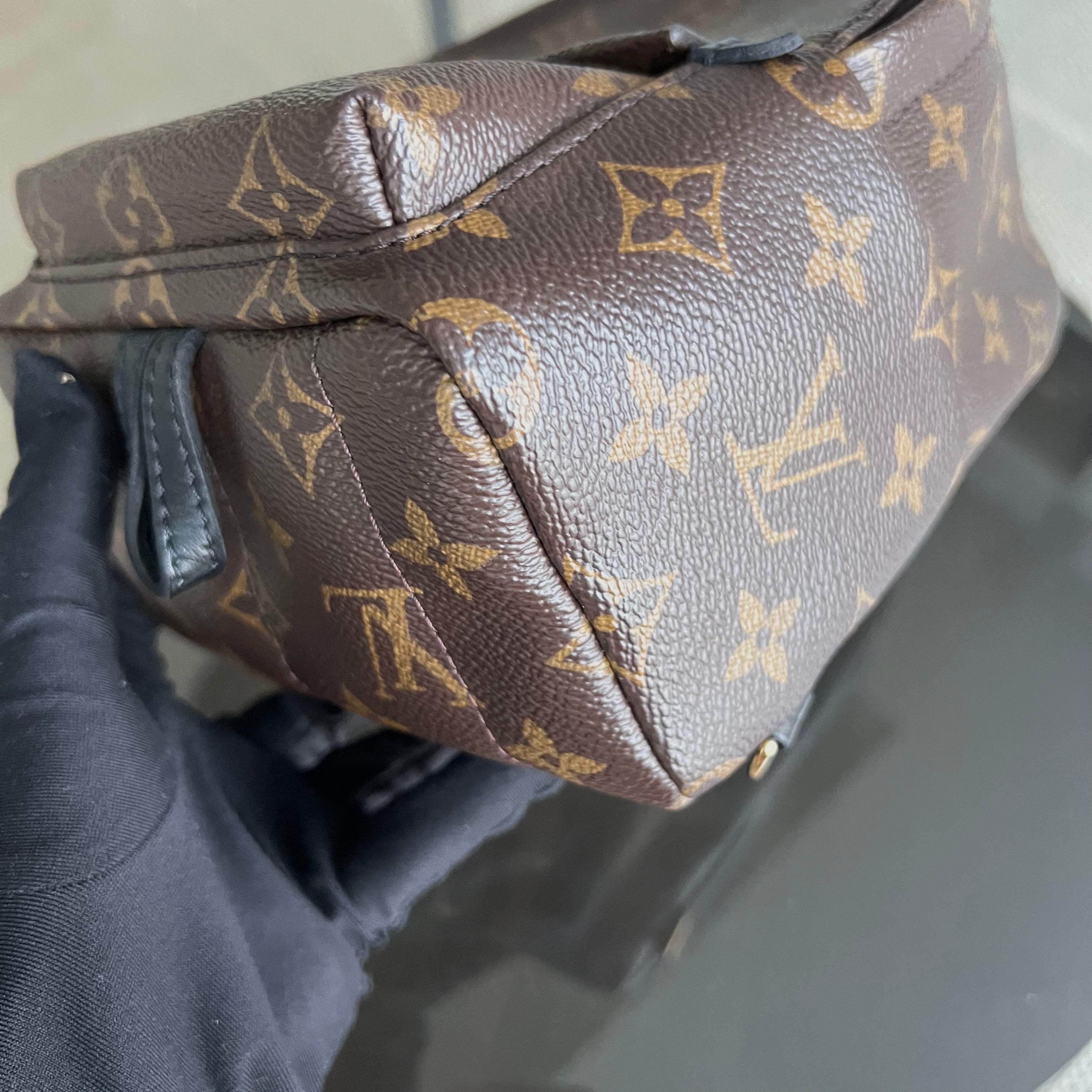 *Full Set, Receipt* LV Palm Spring Mini Monogram Canvas Backpack Louis Vuitton - Luxury Evermore