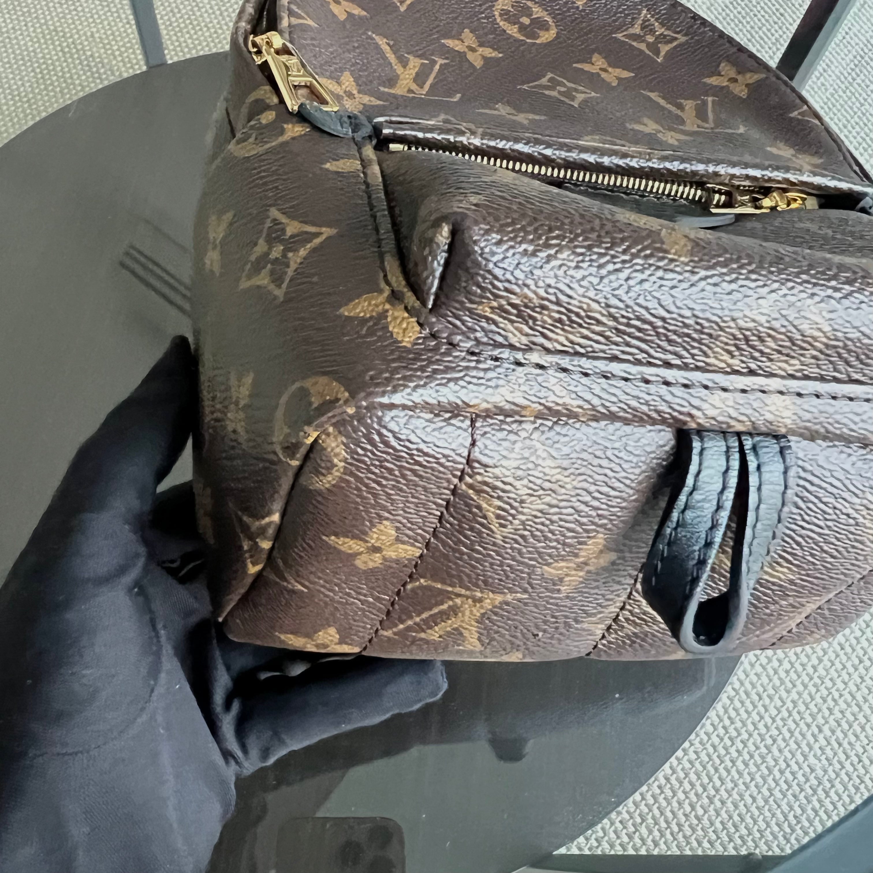 *Full Set, Receipt* LV Palm Spring Mini Monogram Canvas Backpack Louis Vuitton - Luxury Evermore